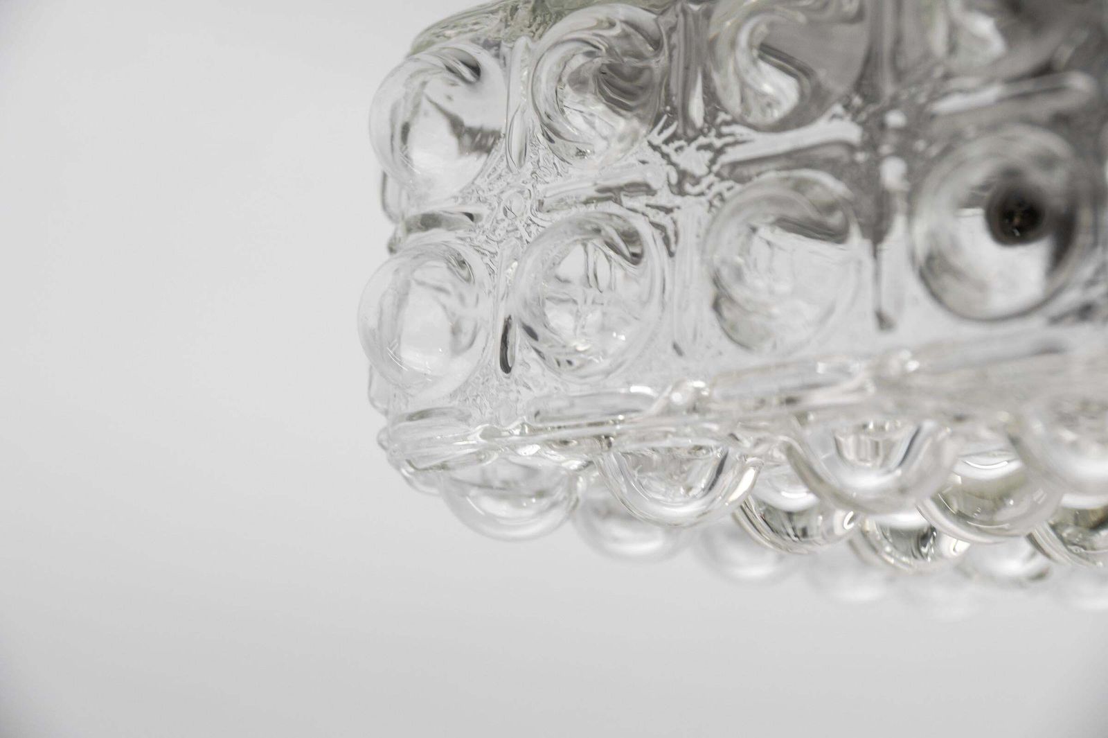 photo for sale 1 Of 2 Clear Bubble Glass Flush Mount Lamp By Helena Tynell, Germany 1960s