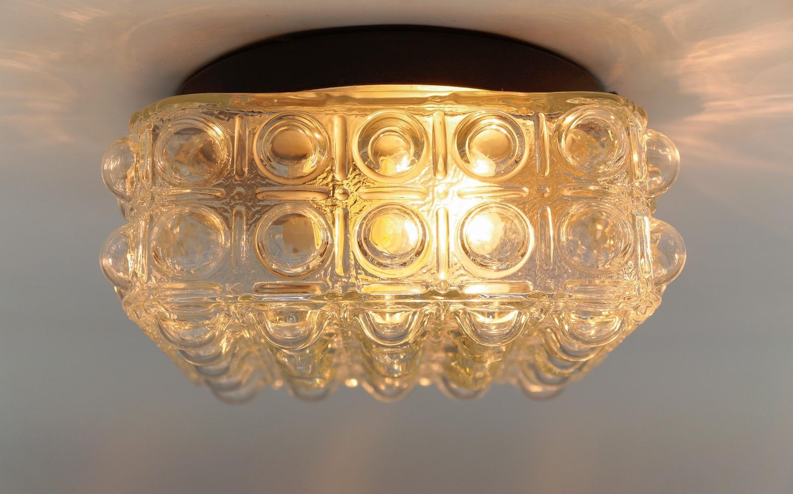595.0 1 Of 2 Clear Bubble Glass Flush Mount Lamp By Helena Tynell, Germany 1960s photo