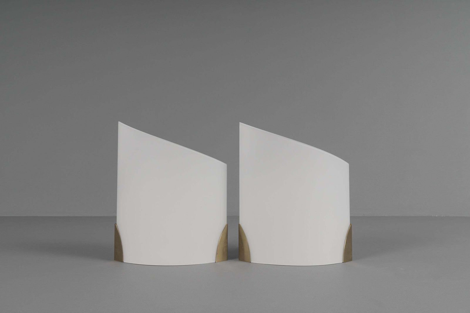 Pair Exceptional Wall Lights In Brass And Opal Glass By J.T. Kalmar, 1970s photo furniture