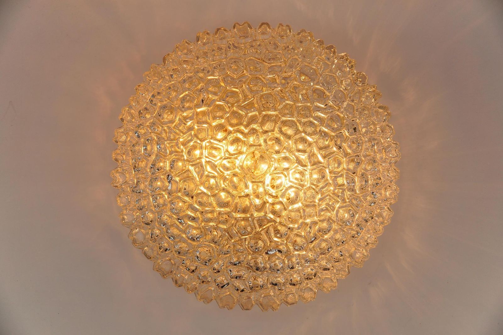 1. Of 2 Lovely Large Bubble Glass Flush Mount Lamp By Helena Tynell For Limburg photo 828.0