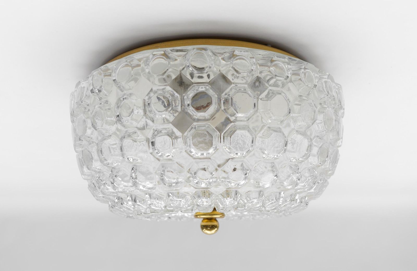 1 Of 4 Large Flush Mount Lamp In Glass By Limburg, Gerrmany 1960s photo furniture