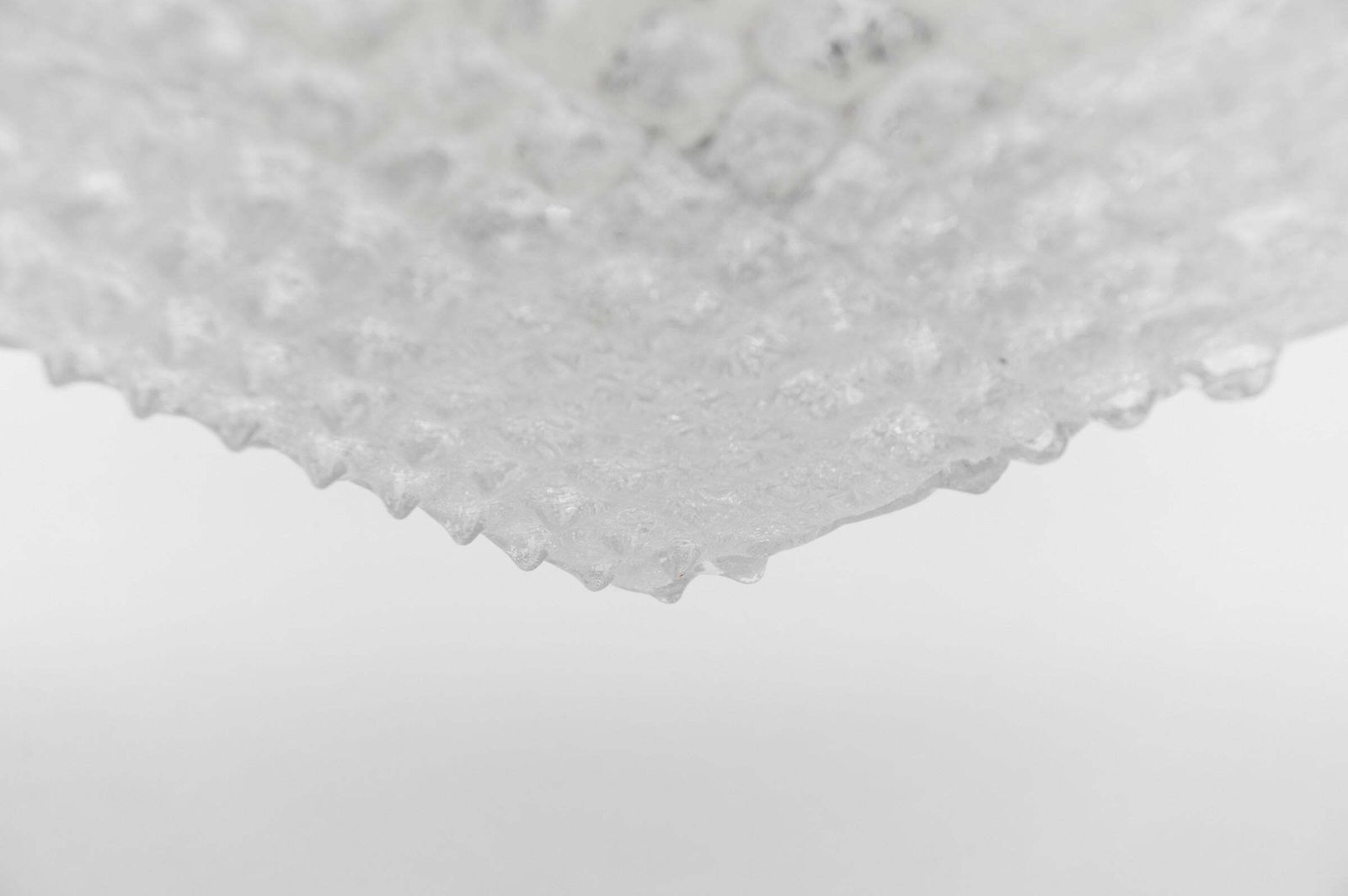 photo for sale Murano Glass Flush Mount Lamp With Crocodile Skin Surface Texture By Hillebrand