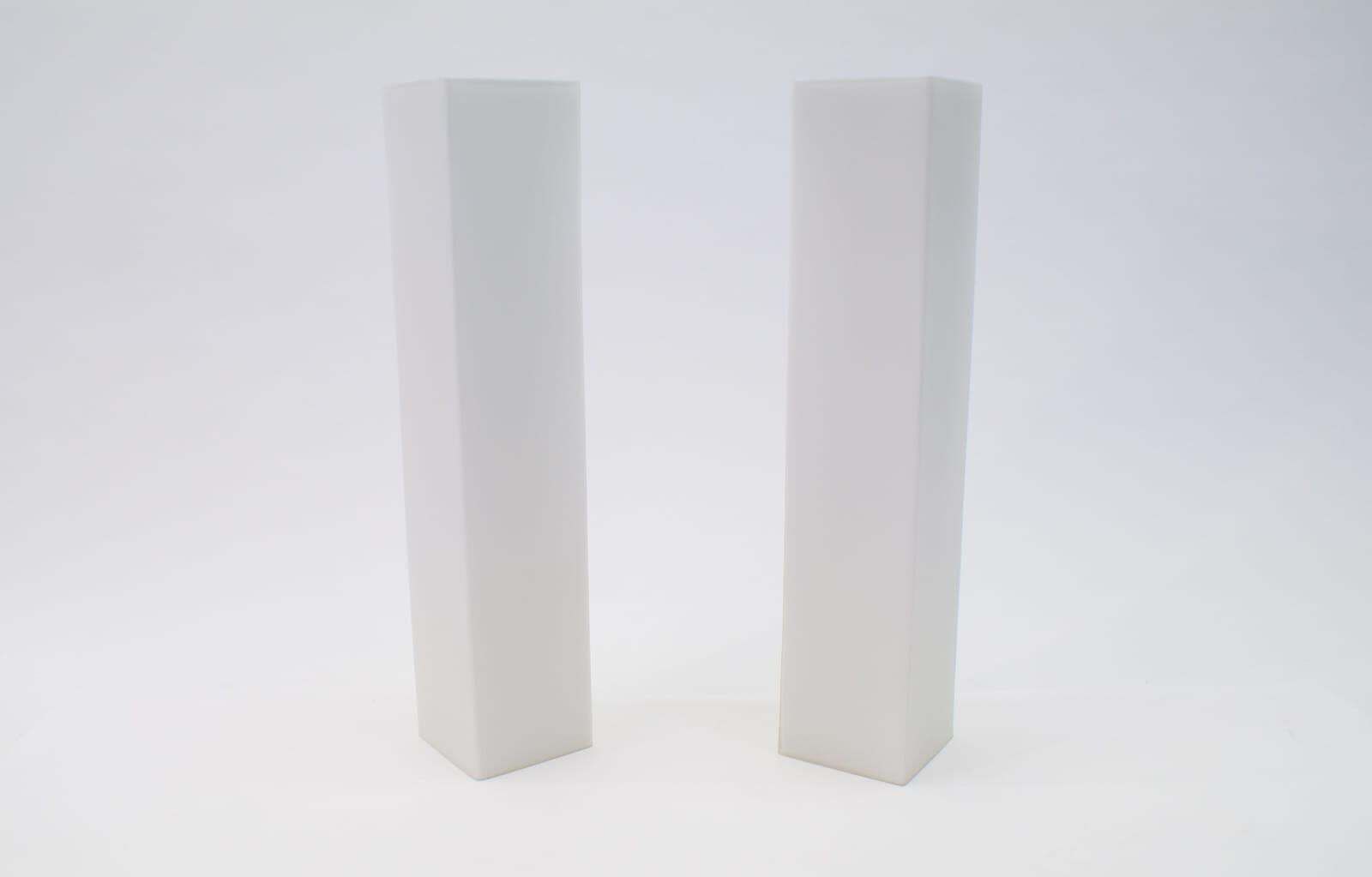 Huge Elegant Opal Glass Wall Lamps From Staff, 1960s, Germany, Set Of 2 photo Lighting