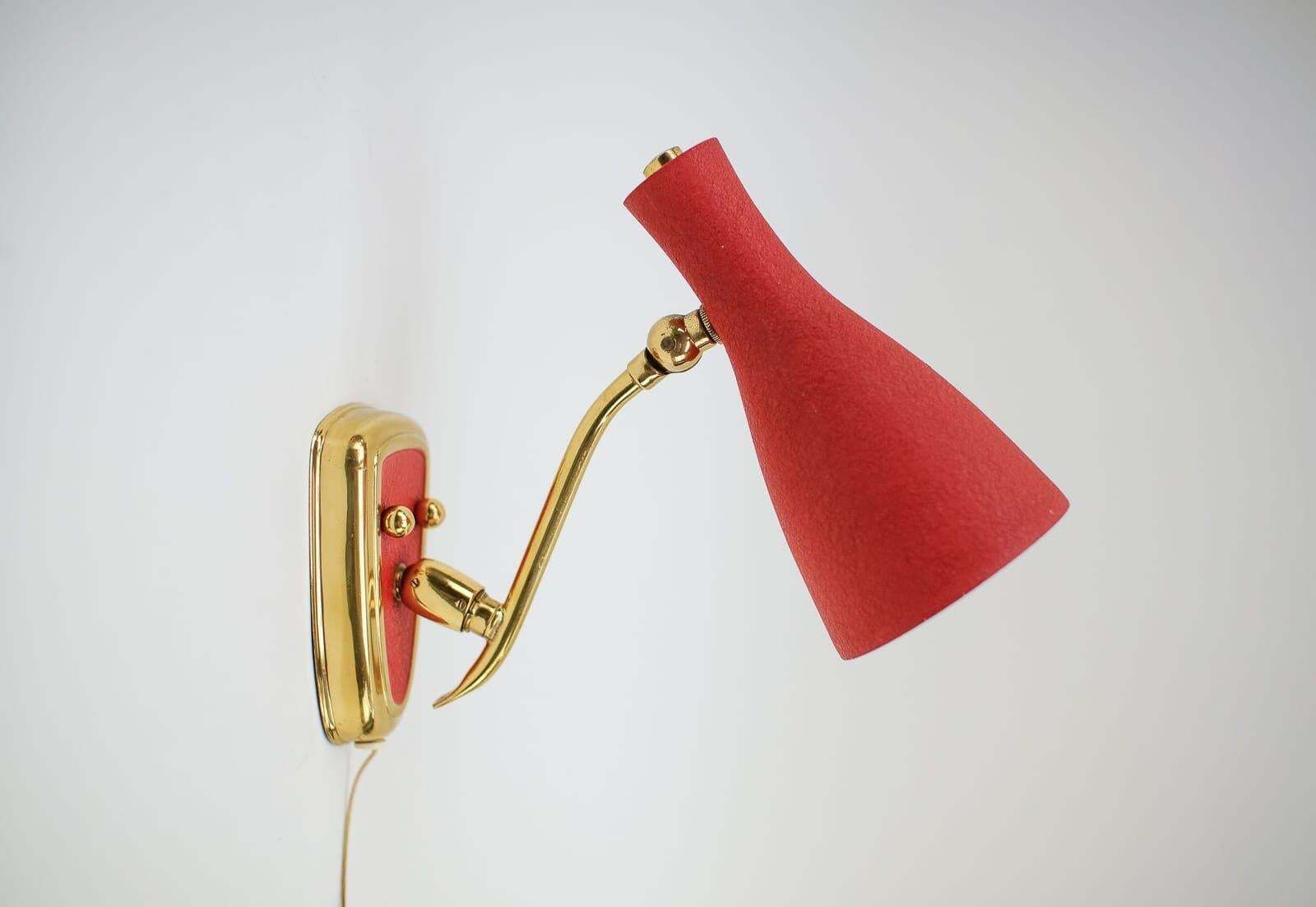Pair Of Swivel Mid Century Modern Wall Lamps, 1950s Italy photo vintage