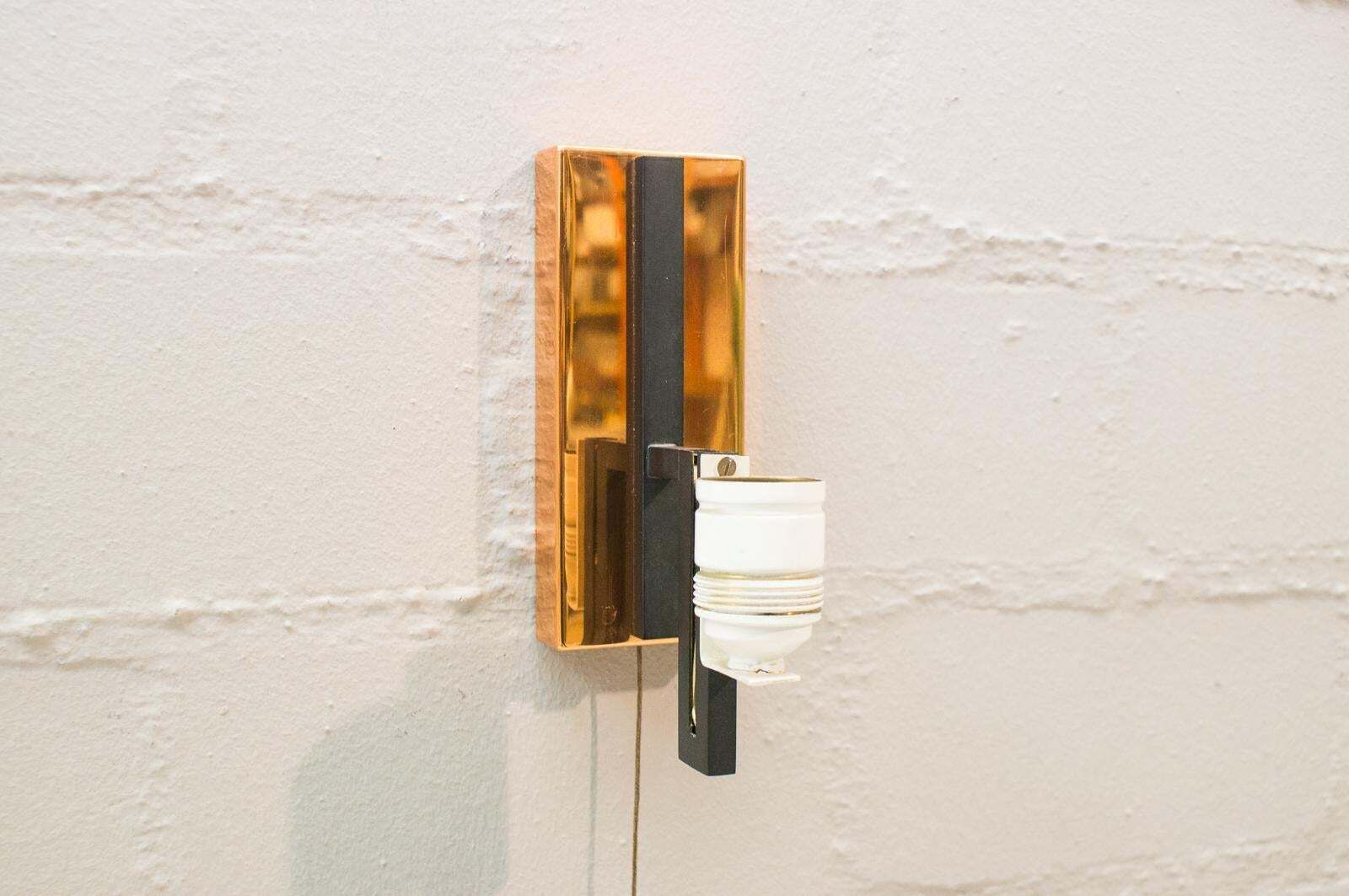 photo for sale Midcentury Copper And Milk Glass Tubes Wall Lamp, Austria, 1960s