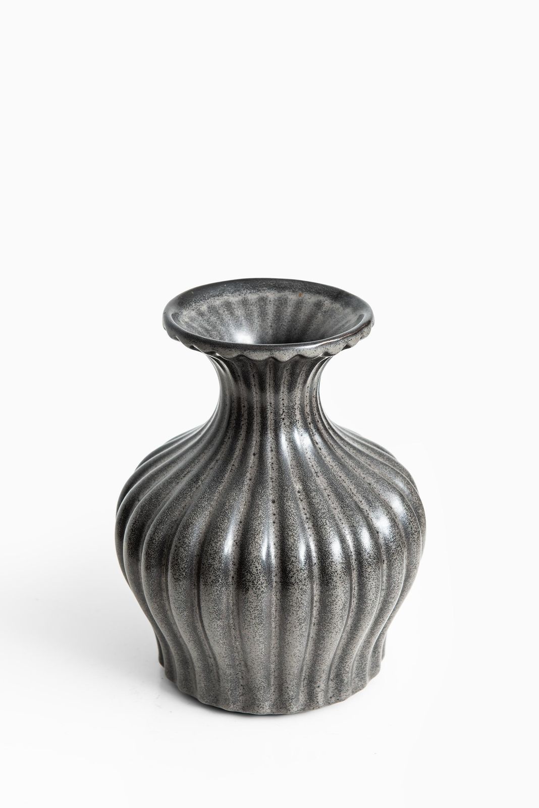 Ewald Dahlskog Ceramic Vase Produced By Bobergs Fajansfabrik In Sweden photo vinterior