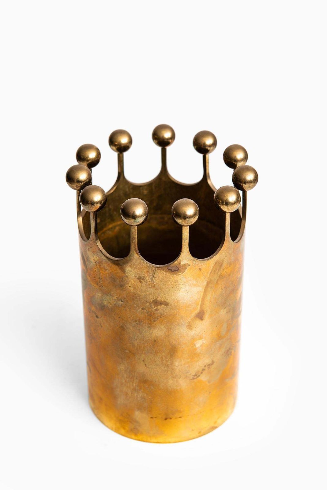 Pierre Forsell Vase In Brass By Skultuna In Sweden photo furniture