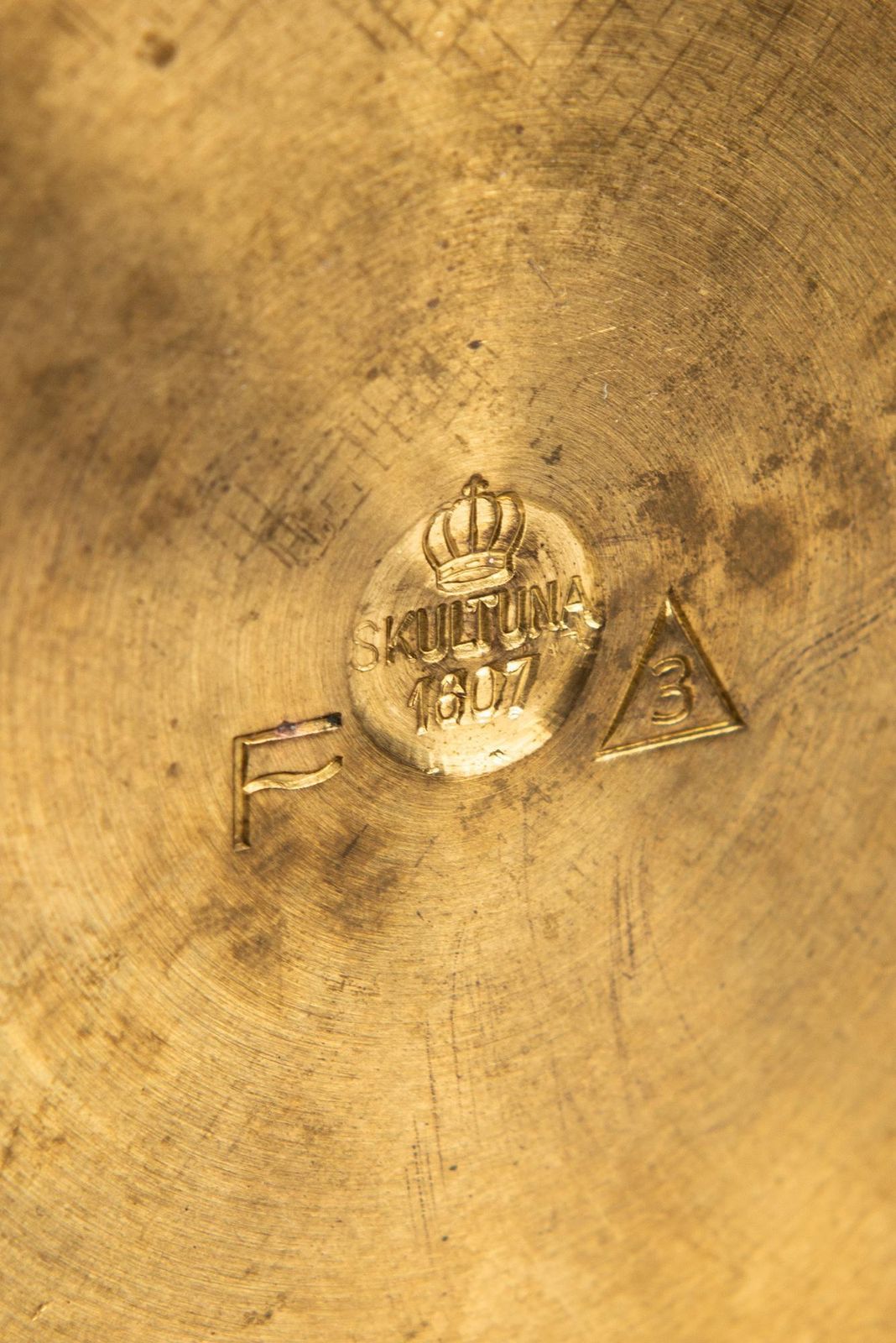 Pierre Forsell Vase In Brass By Skultuna In Sweden photo for sale