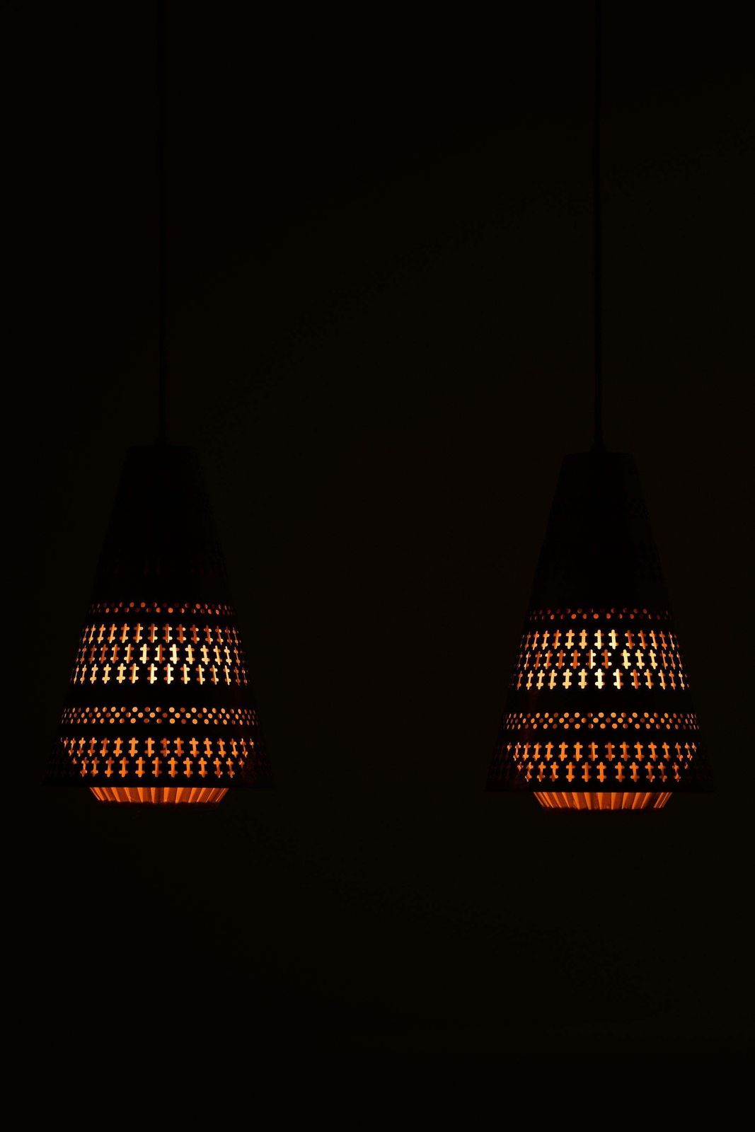 Ceiling Lamp In Brass And Fabric By Hans Bergström, 1940’s photo Lighting