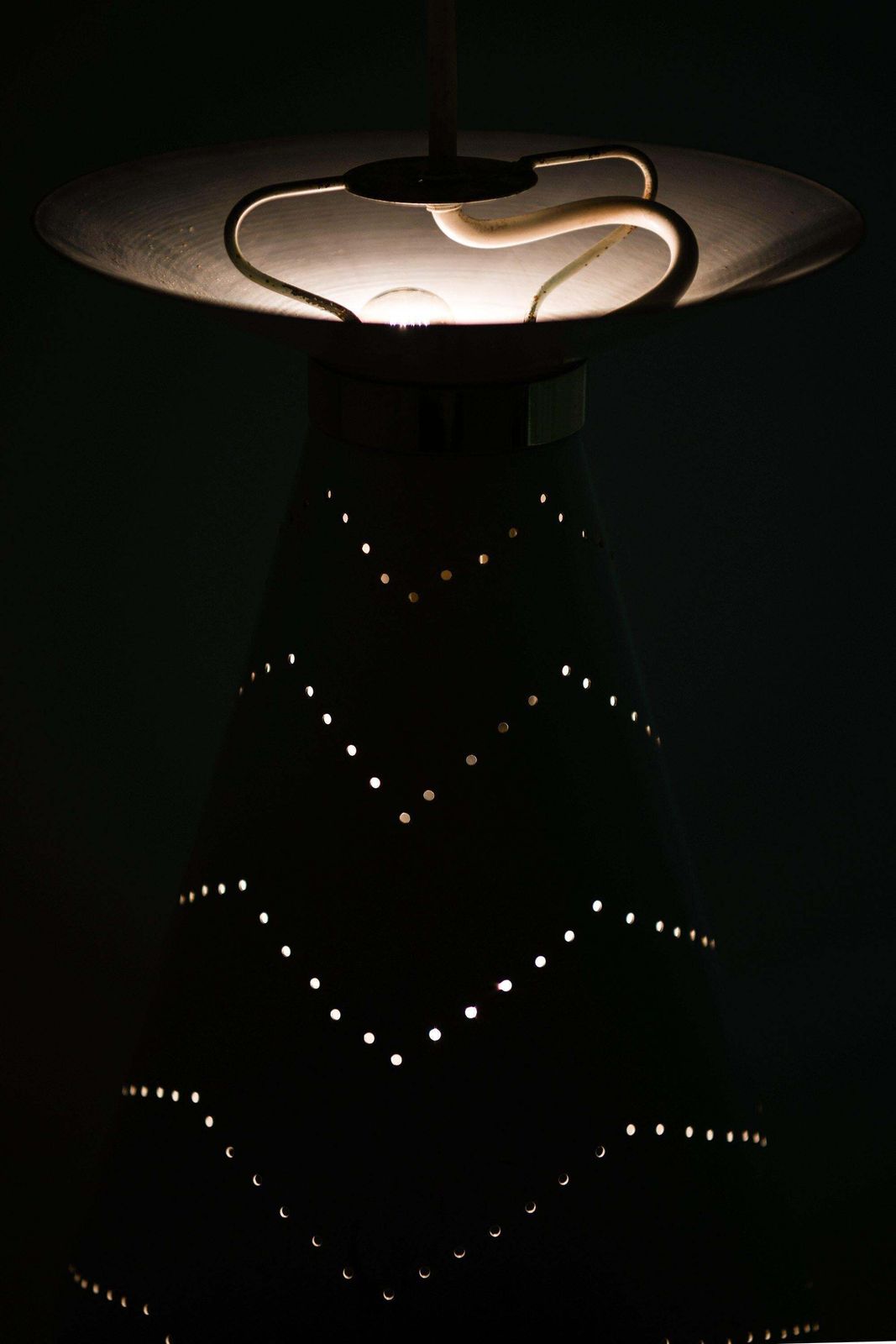 Ceiling Lamp In White Metal And Brass Attributed To Lisa Johansson Pape, 1950’s photo 3397.0