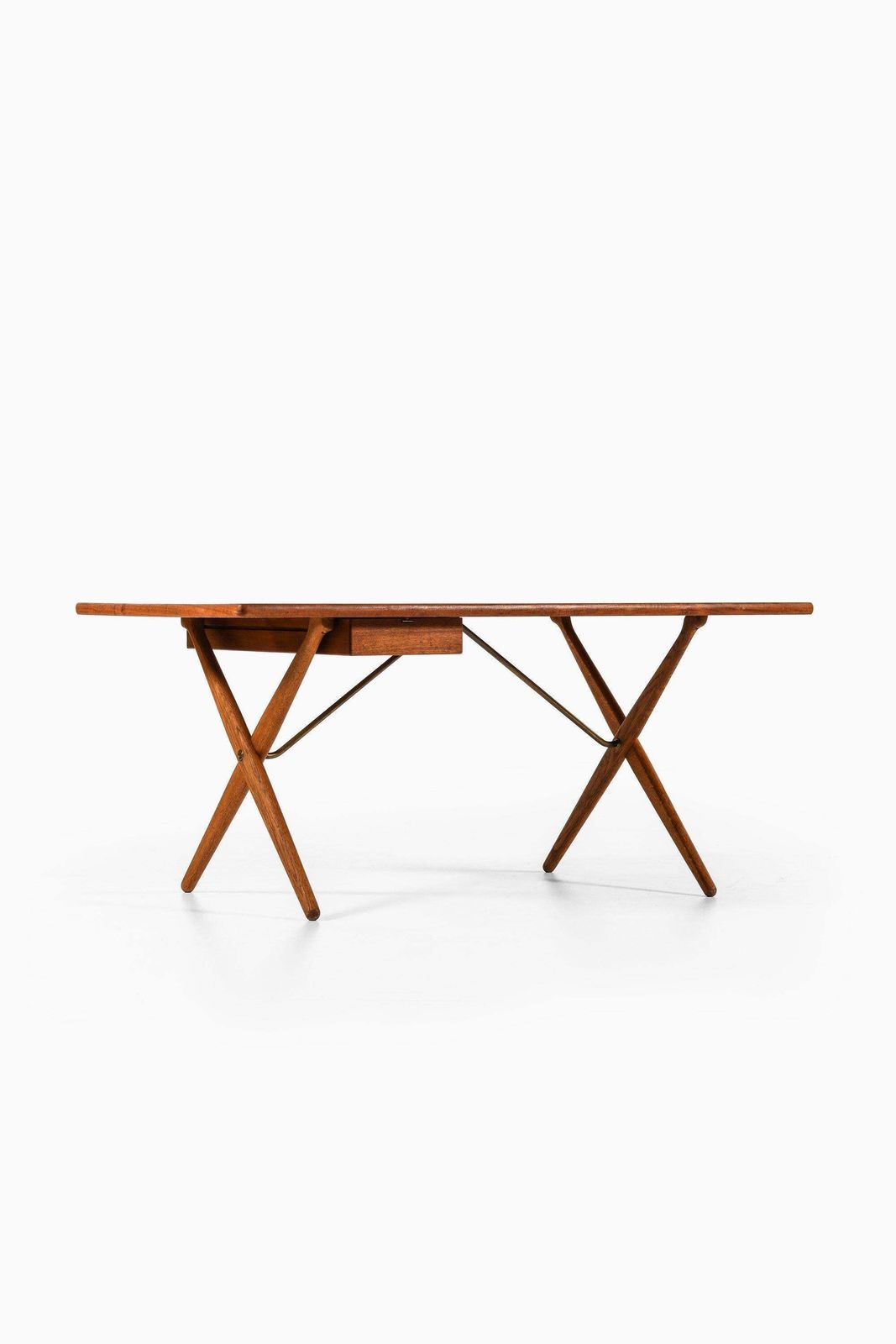 Desk In Teak, Oak And Brass By Hans Wegner, 1950's photo Furniture