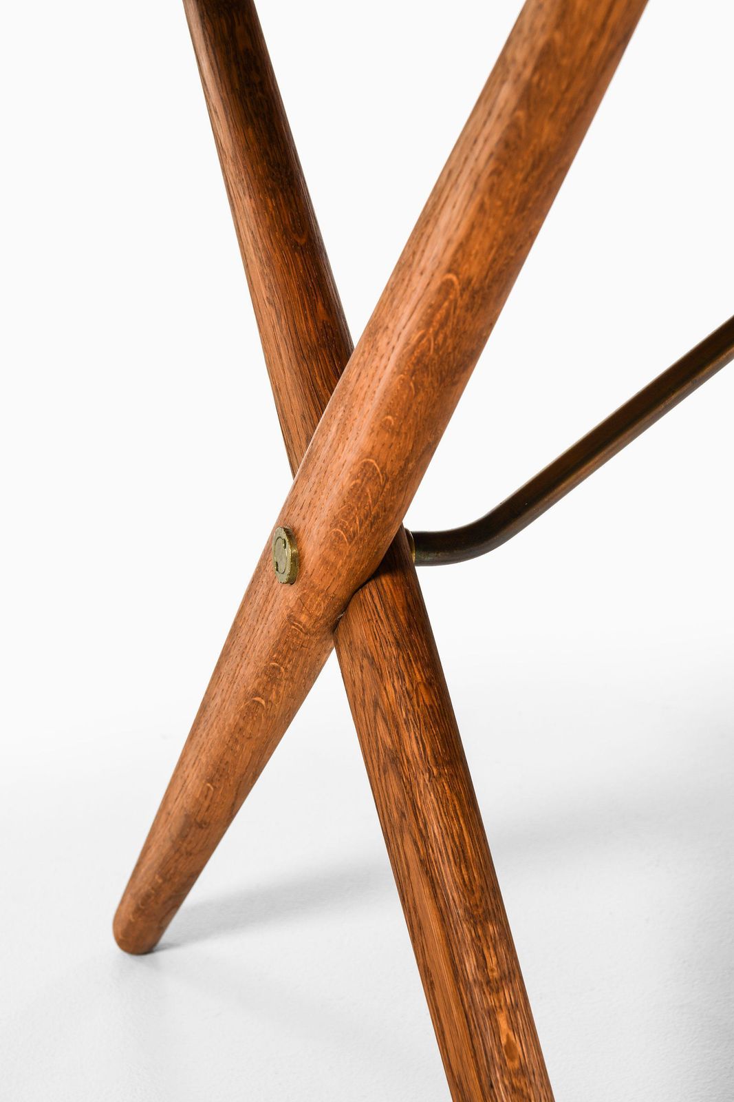 Desk In Teak, Oak And Brass By Hans Wegner, 1950's photo vintage