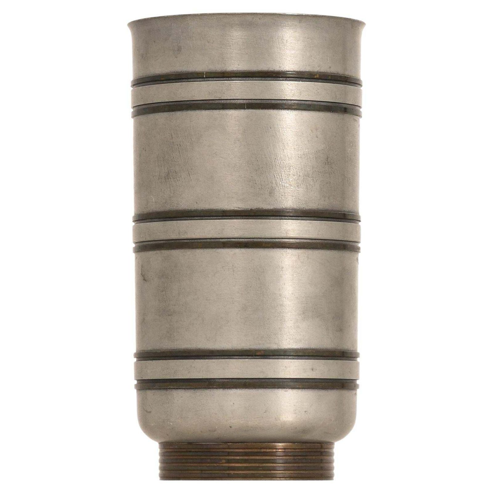 Vase In Pewter And Brass By Edvin Ollers, 1944