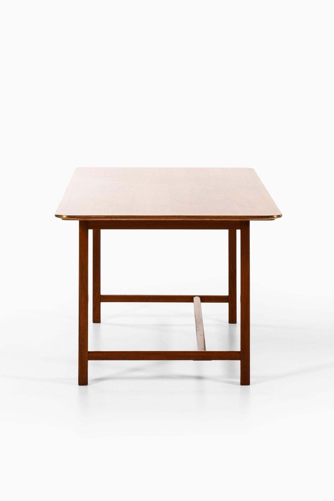 Desk In Mahogany And Brass By Josef Frank, 1950's photo for sale