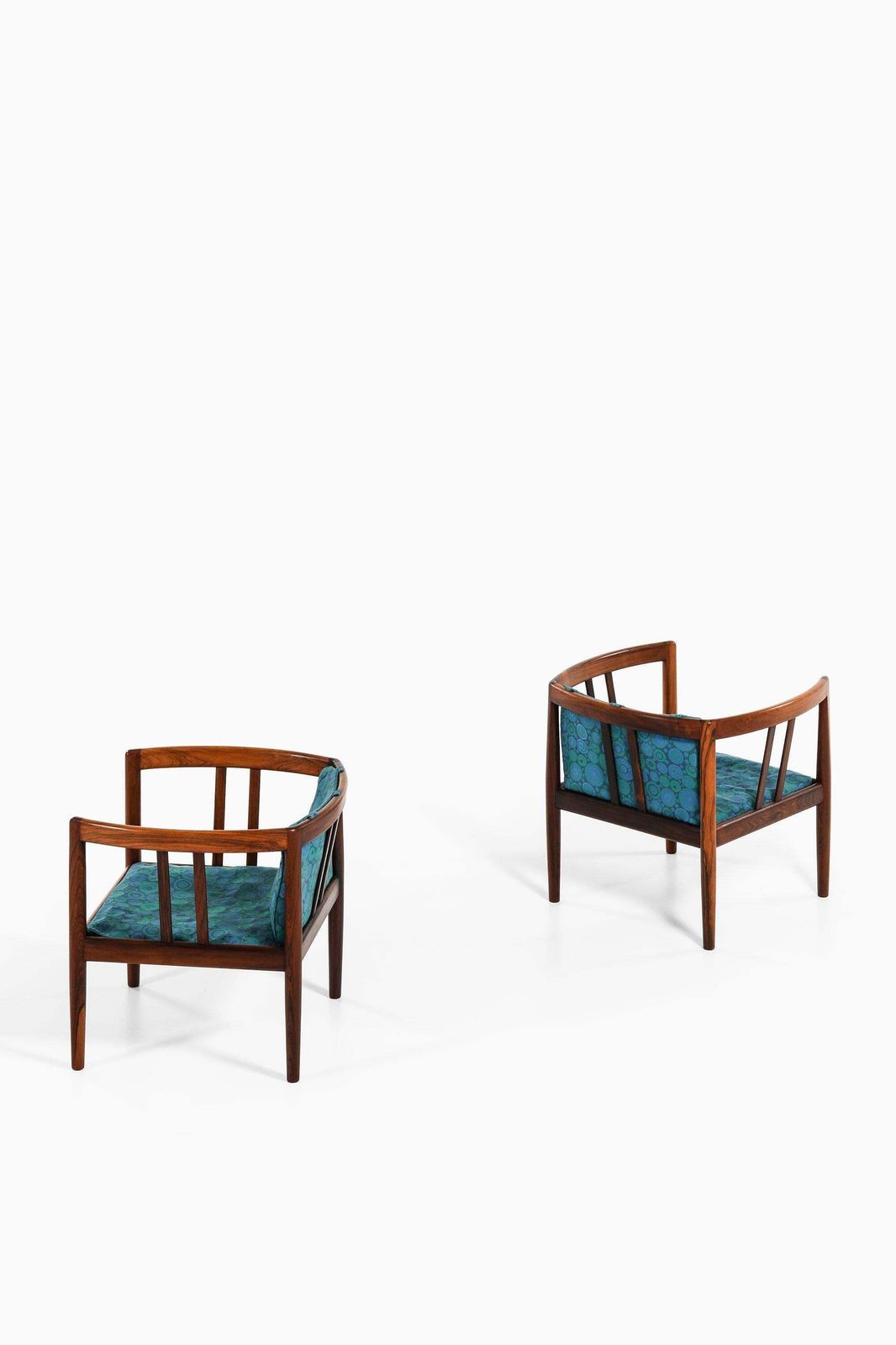 Easy Chairs In Rosewood And Original Fabric By Illum Wikkelsø, 1964 photo Furniture