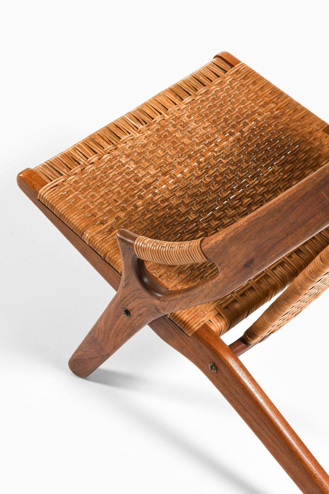 Easy Chair In Teak And Woven Cane By Arne Hovmand Olsen, 1950's photo 8069.0