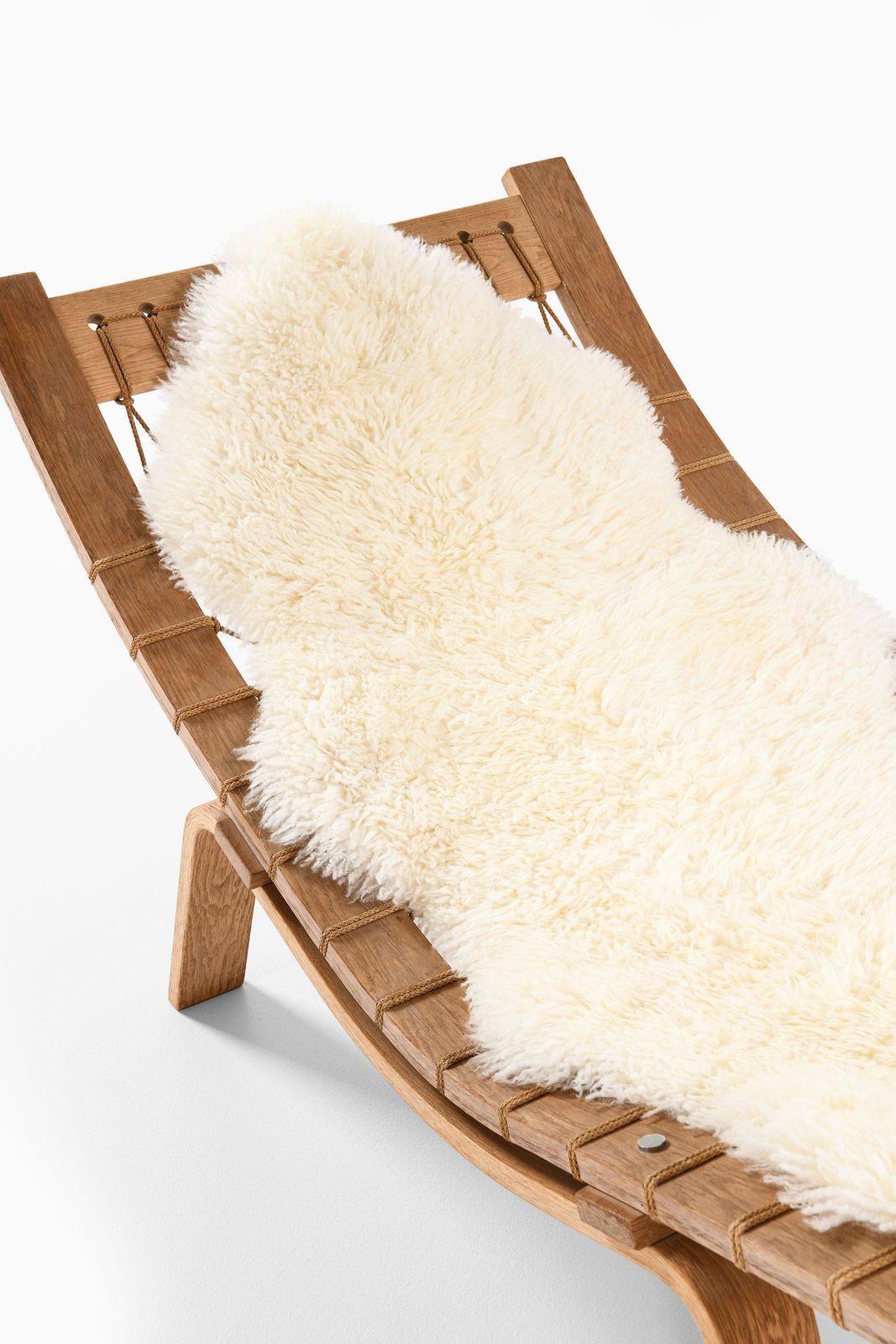 Lounge Chair In Oak And Sheepskin By Hans Wegner, Circa 1960s photo 25055.0