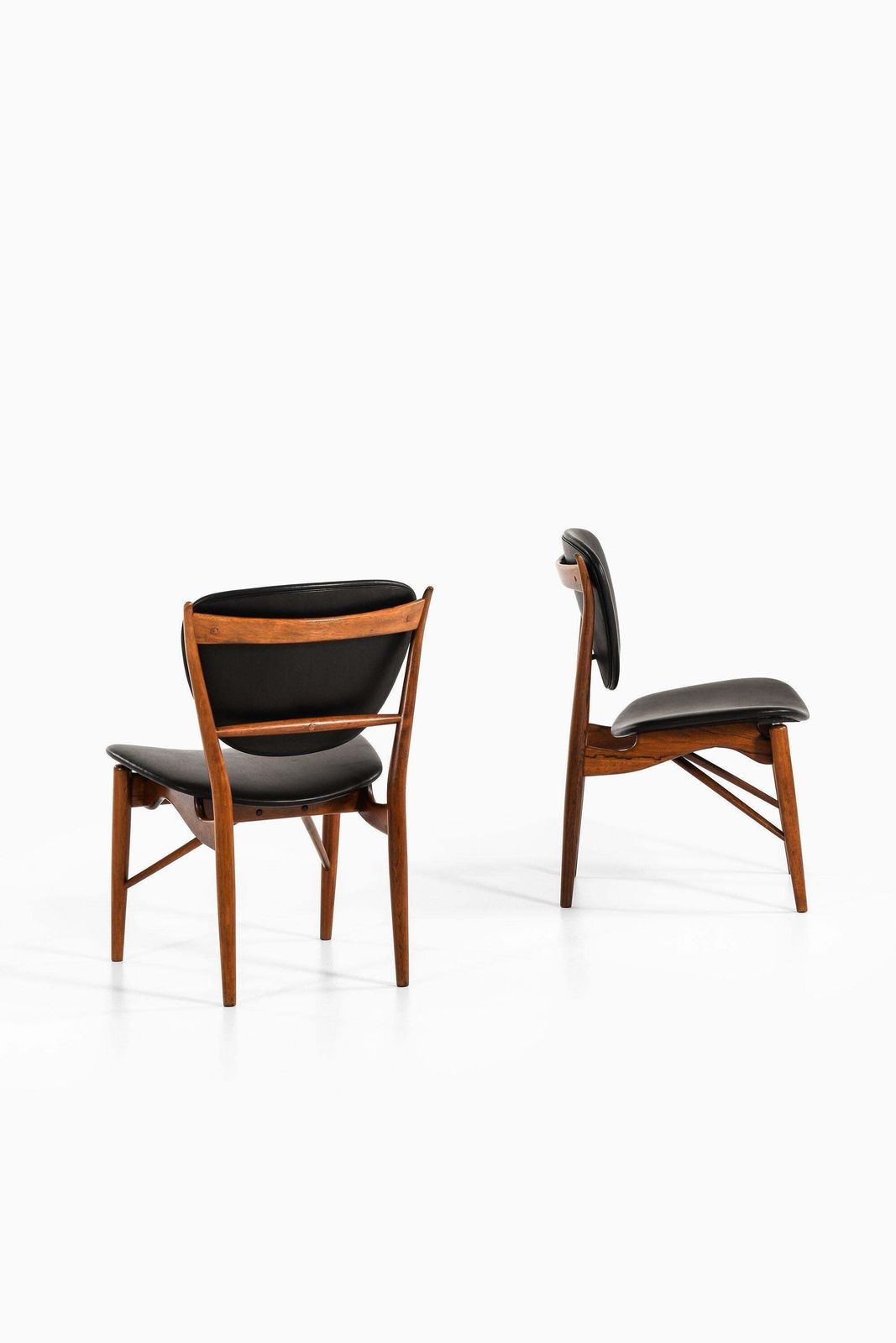 Dining Chairs In Rosewood And Black Leather By Finn Juhl, 1951 photo 55208.0
