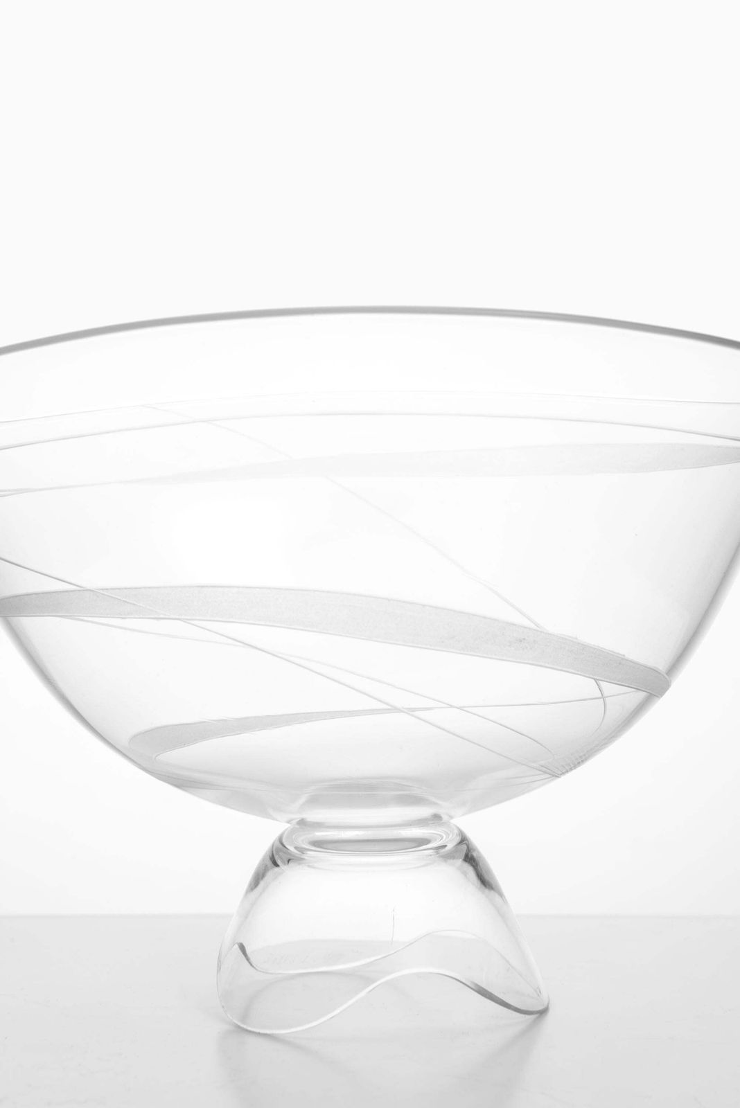 Vicke Lindstrand Glass Vase Produced By Kosta In Sweden photo for sale