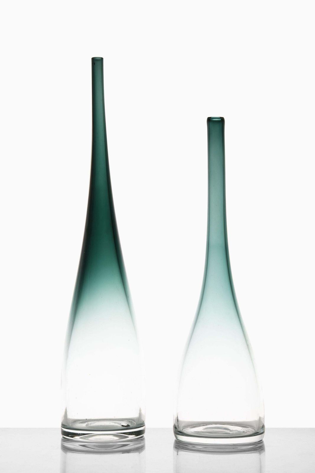 Pair Of Glass Vases By Bengt Orup, 1950’s photo Home Decor