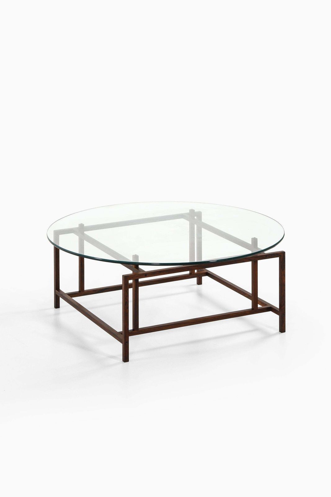 Coffee Table In Rosewood And Glass By Henning Nørgaard, 1960's photo for sale