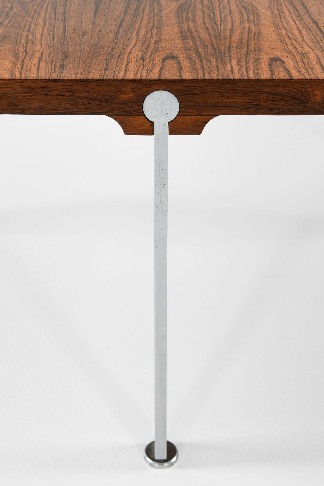 Coffee Table In Steel And Rosewood By Sven Ellekær, 1970s photo vinterior