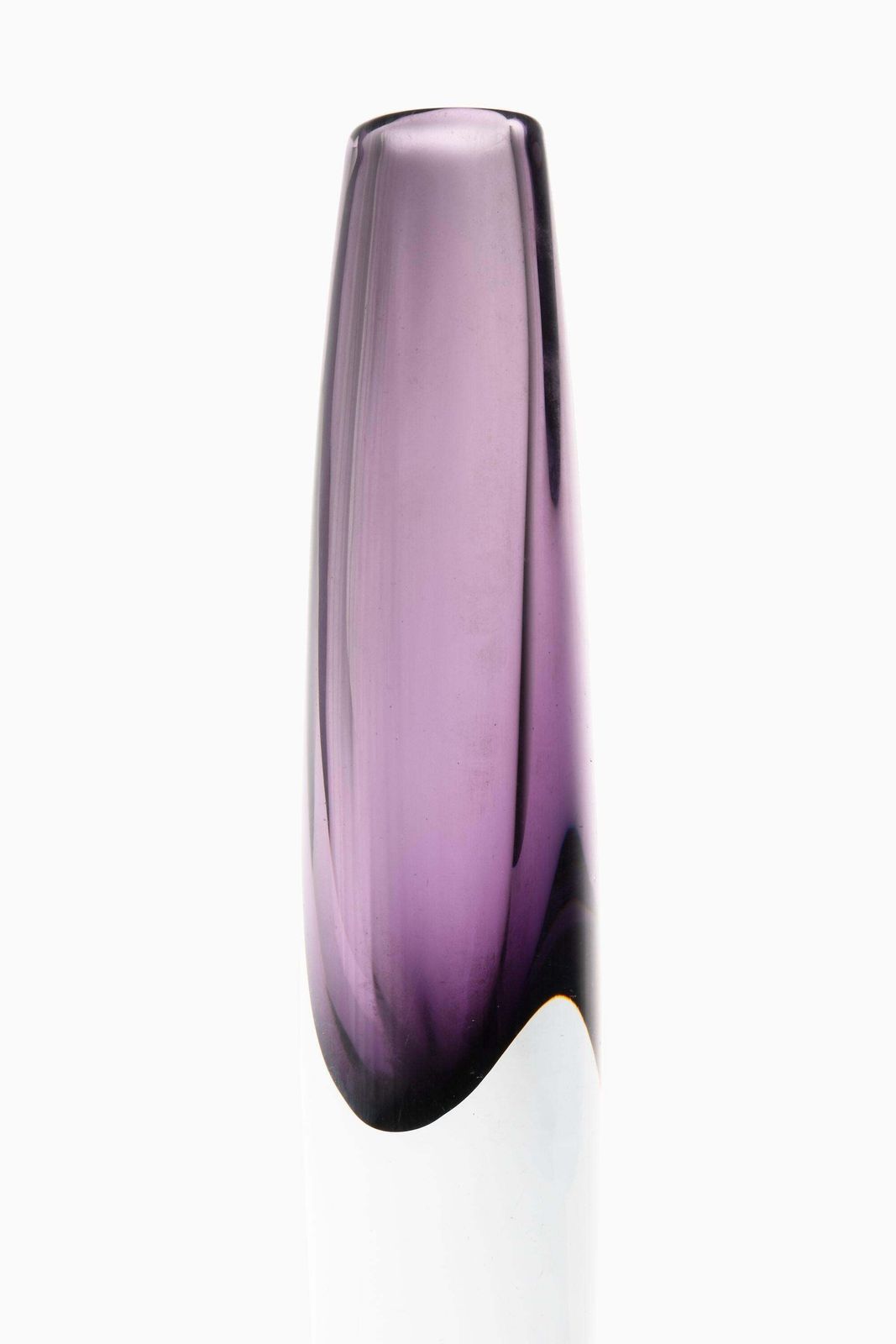 Glass Vase In Purple By Gunnar Nylund, 1950's photo for sale