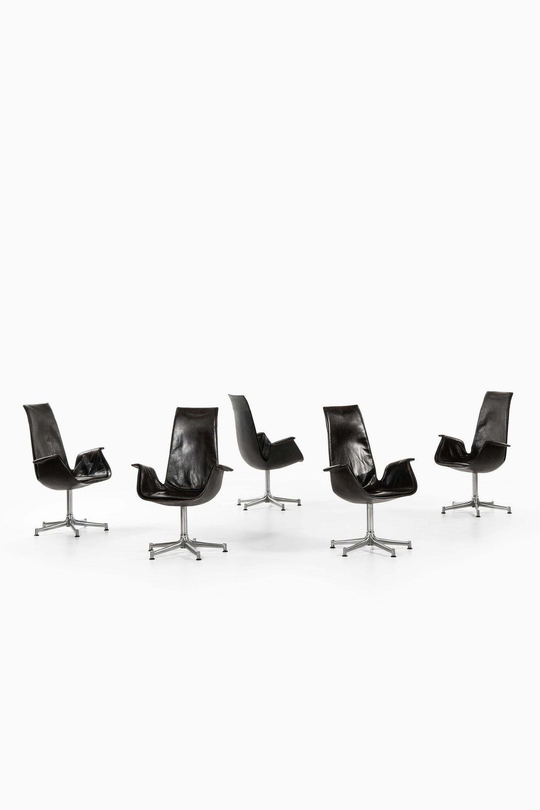 Armchairs In Leather And Steel Frame By Preben Fabricius & Jørgen Kastholm, 1969 photo furniture
