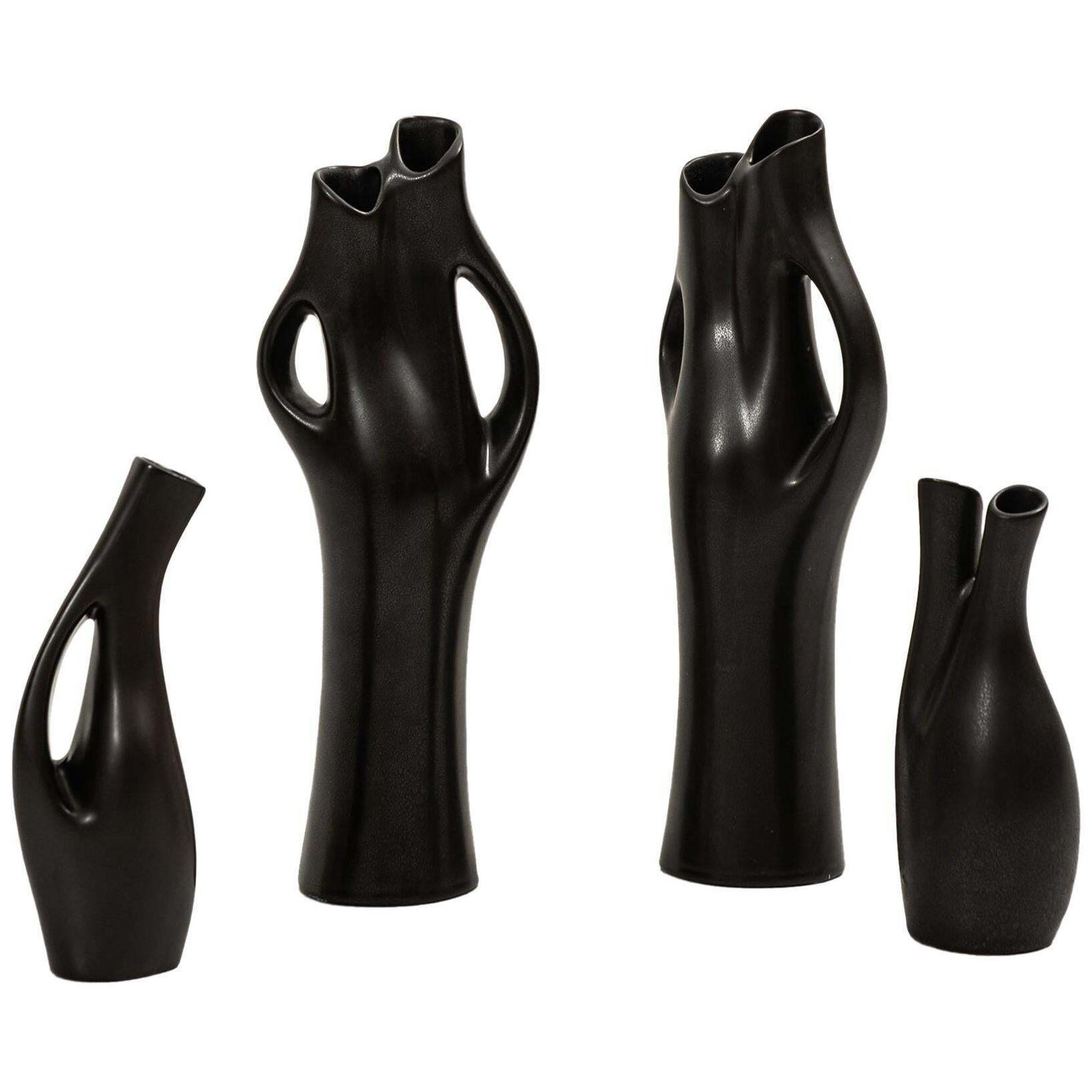Lillemor Mannerheim Stoneware Vases Model Mangania Produced By Upsala Ekeby