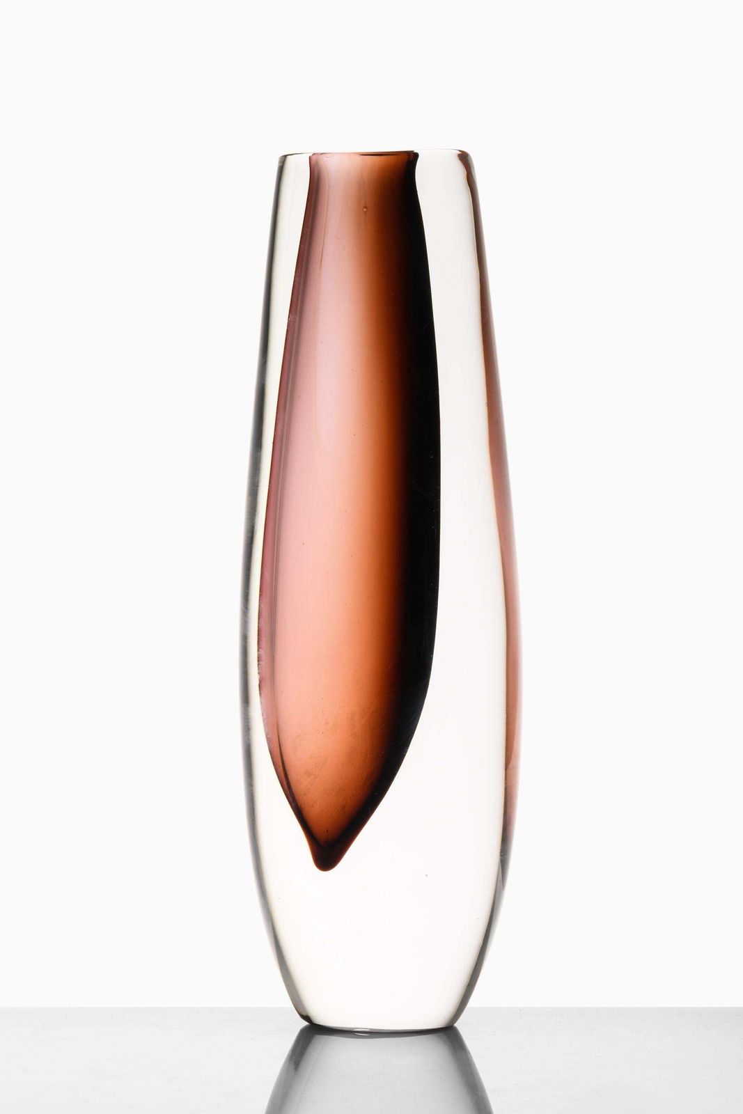 Dark Brown Glass Vase By Vicke Lindstrand, 1960's photo Home Decor