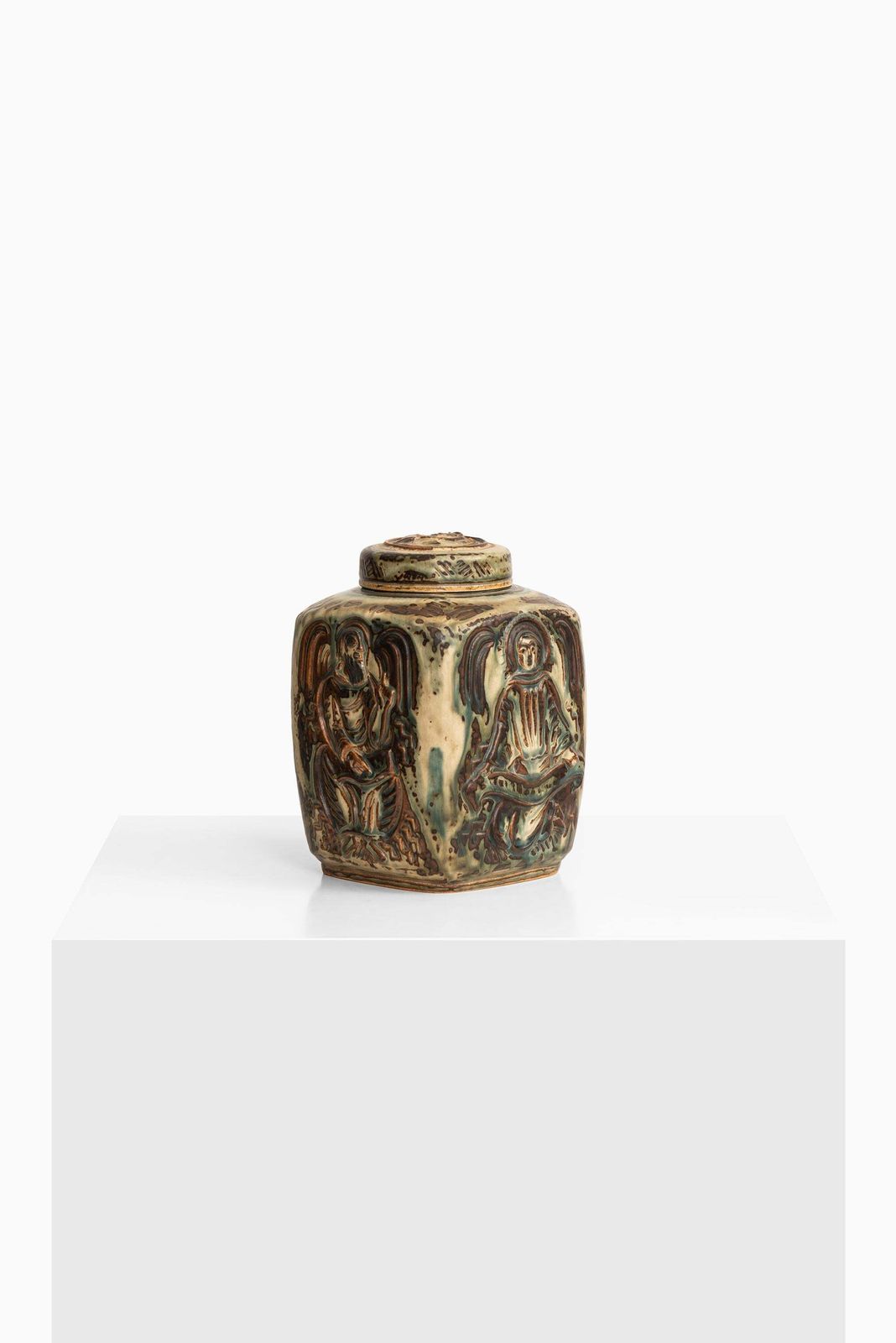 Jais Nielsen Ceramic Vase / Urn With Lid By Royal Copenhagen In Denmark photo furniture