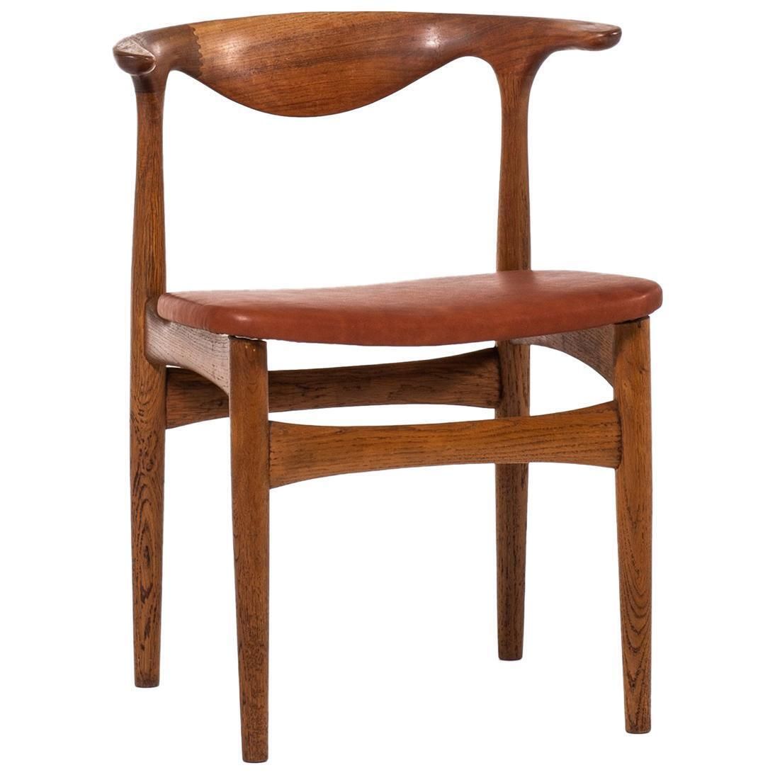 Knud Færch Cowhorn Armchair By Slagelse Møbelfabrik In Denmark