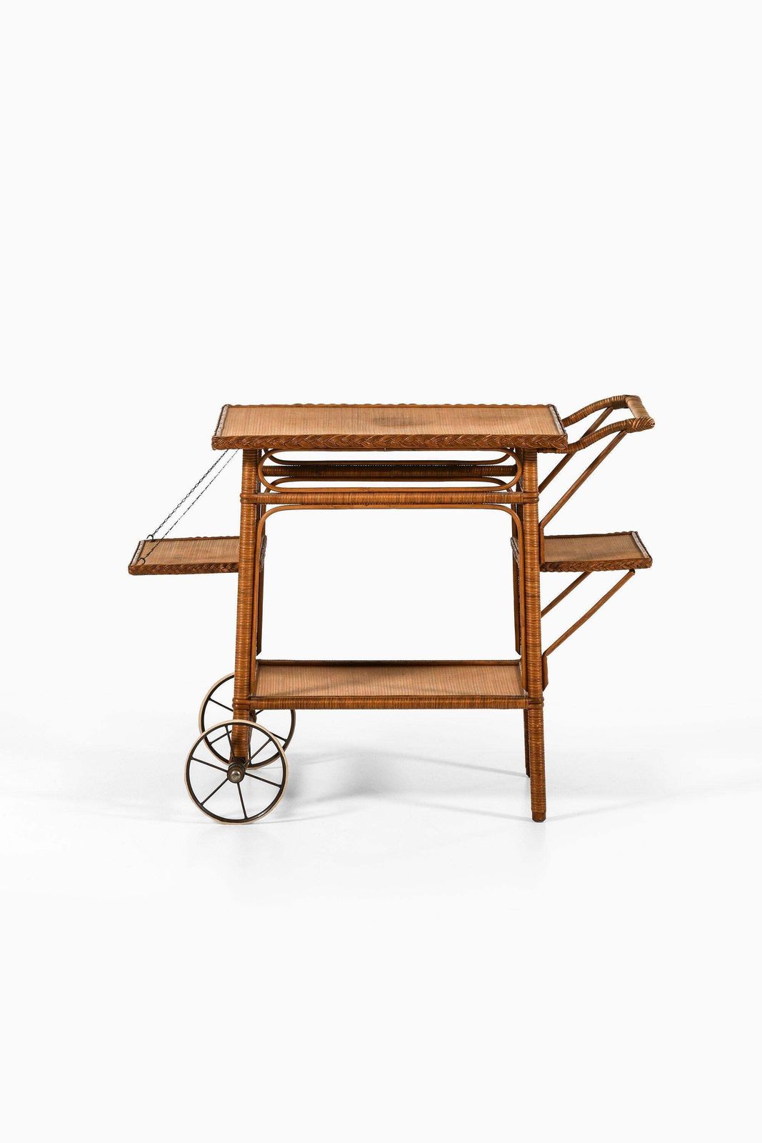 Trolley In Cane And Rattan By Robert Wengler, 1940's photo furniture