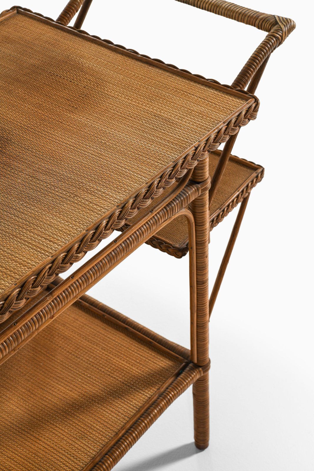Trolley In Cane And Rattan By Robert Wengler, 1940's photo Furniture