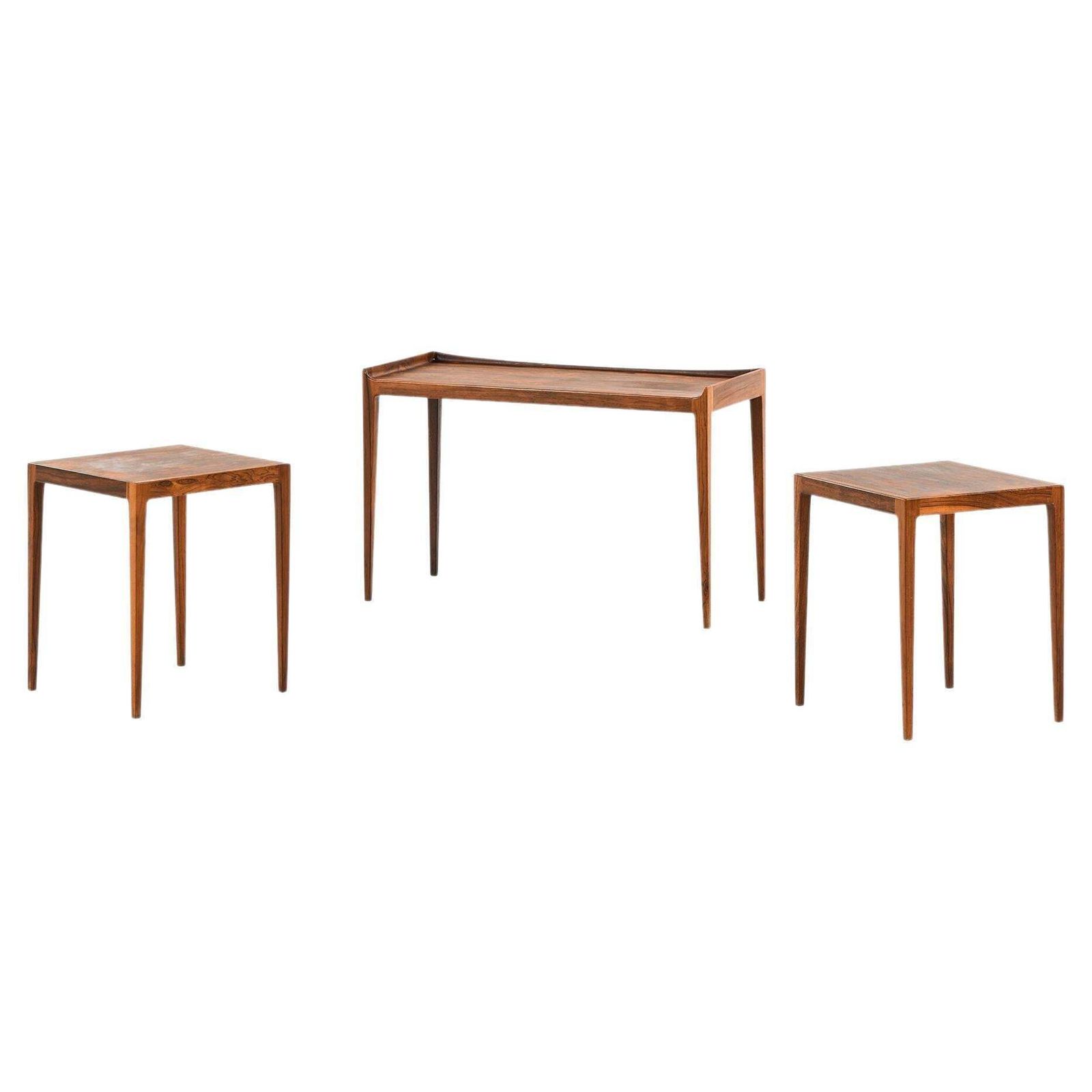 Nesting Tables In Rosewood By Kurt østervig, 1960's