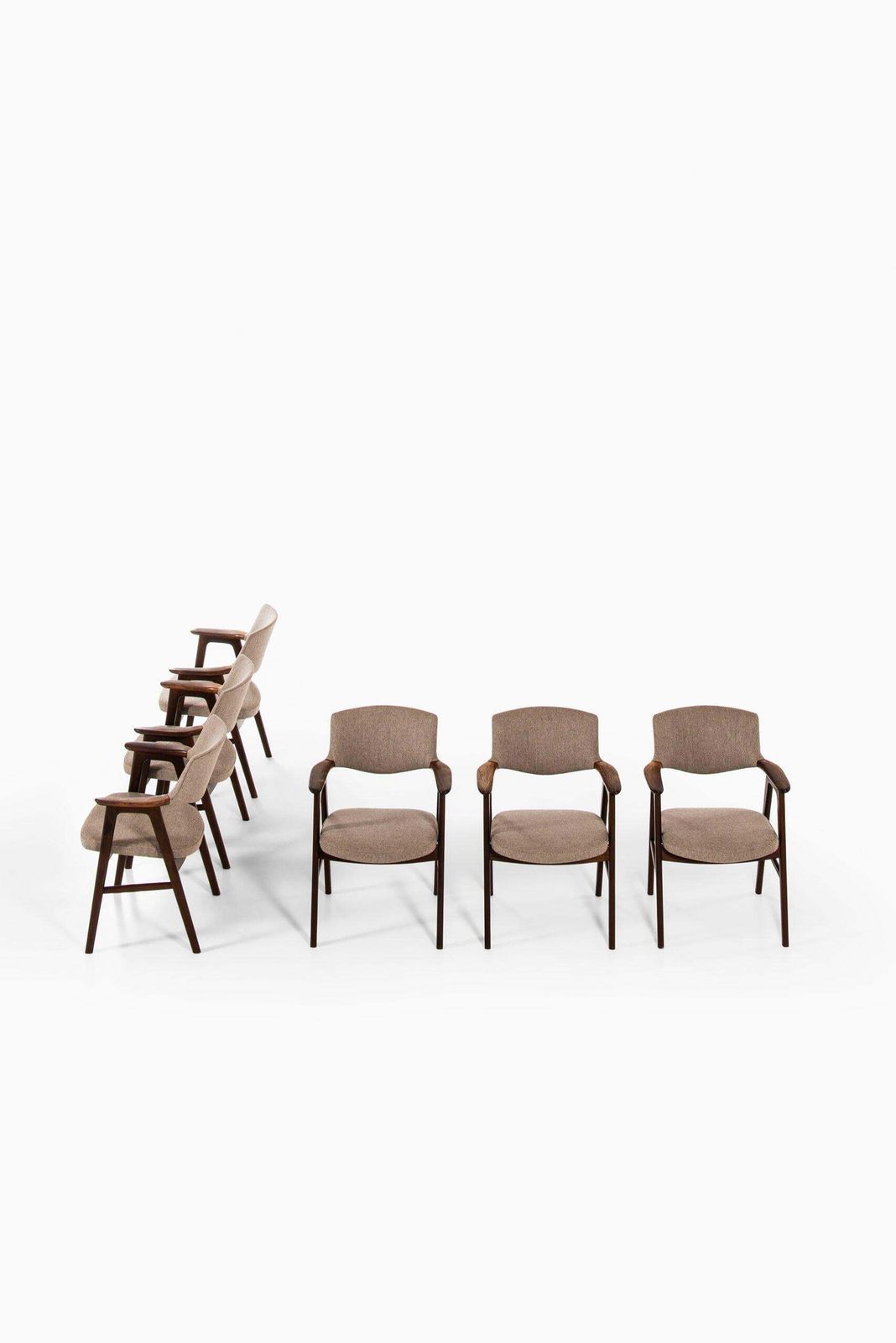 Erik Kirkegaard Armchairs / Dining Chairs By Høng Stolefabrik In Denmark photo furniture