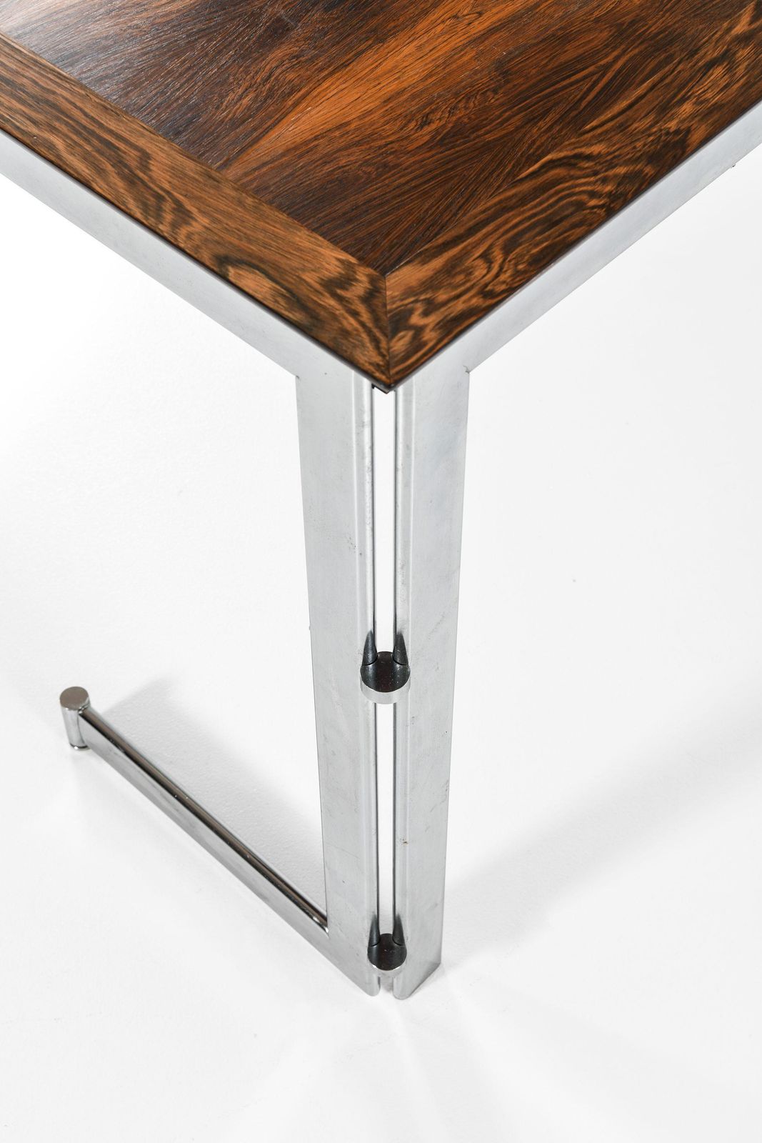 Side Table In Rosewood And Chromed Steel By Jan Lunde Knudsen, 1960's photo buy