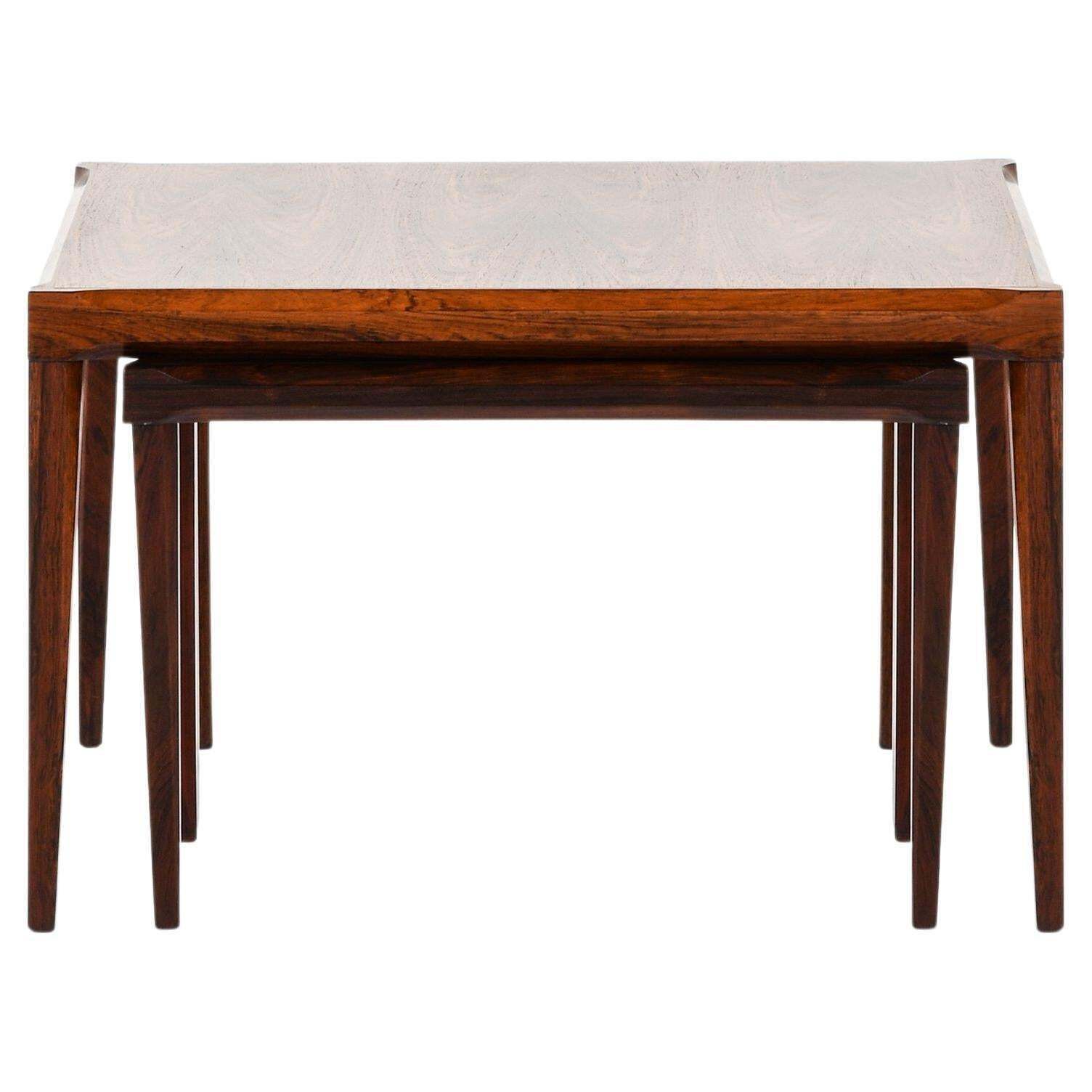 Set Of 3 Side Tables In Rosewood, 1960's