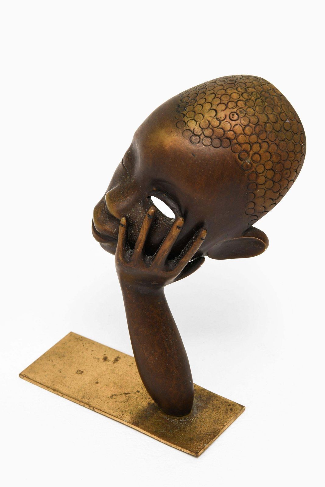 Sculpture In Brass By Karl Hagenauer, 1950's photo for sale