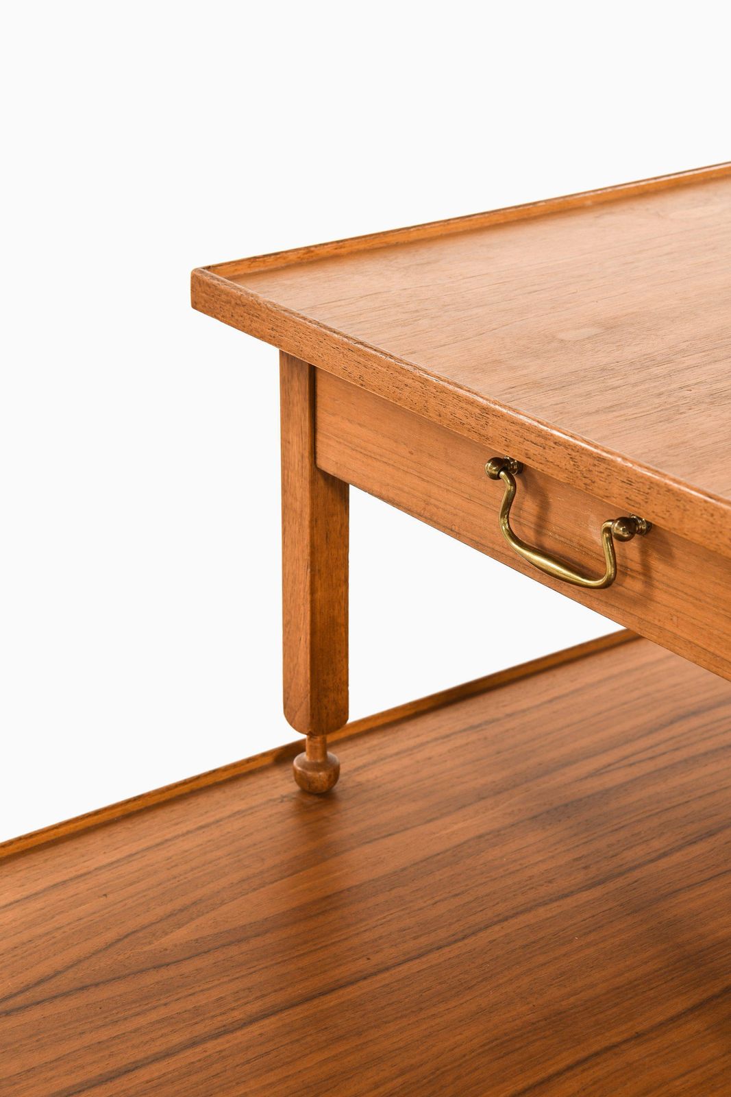 Pair Of Side Tables In Mahogany, Walnut And Brass By Josef Frank, 1950's photo Furniture