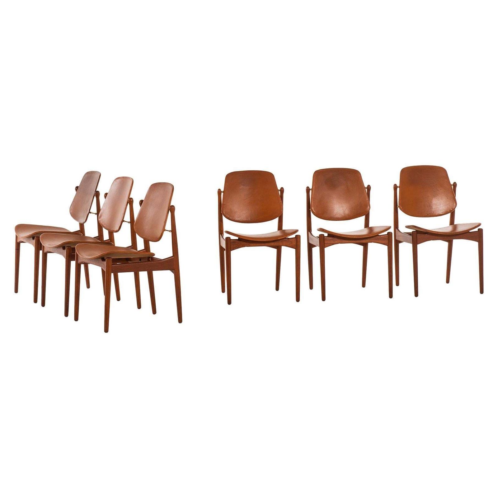 Arne Vodder Dining Chairs Model 203 By France & Daverkosen In Denmark