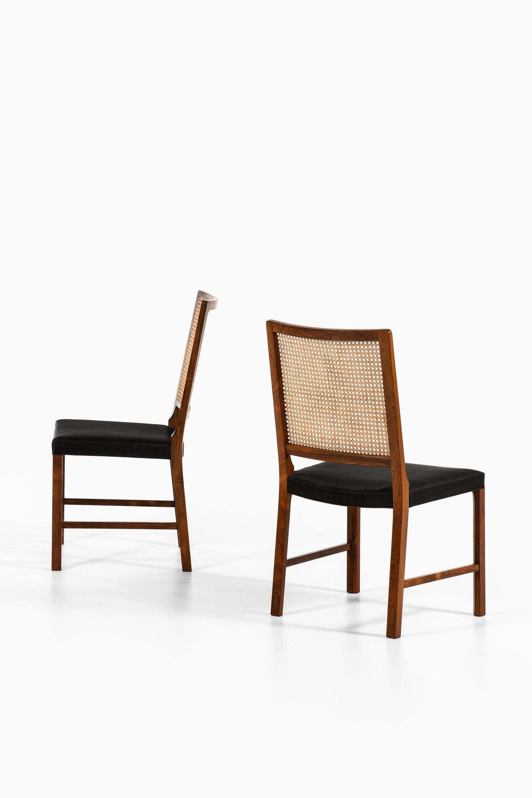 Set Of 14 Dining Chairs In Rosewood And Cane By Bernt Petersen, 1960's photo 33549.0