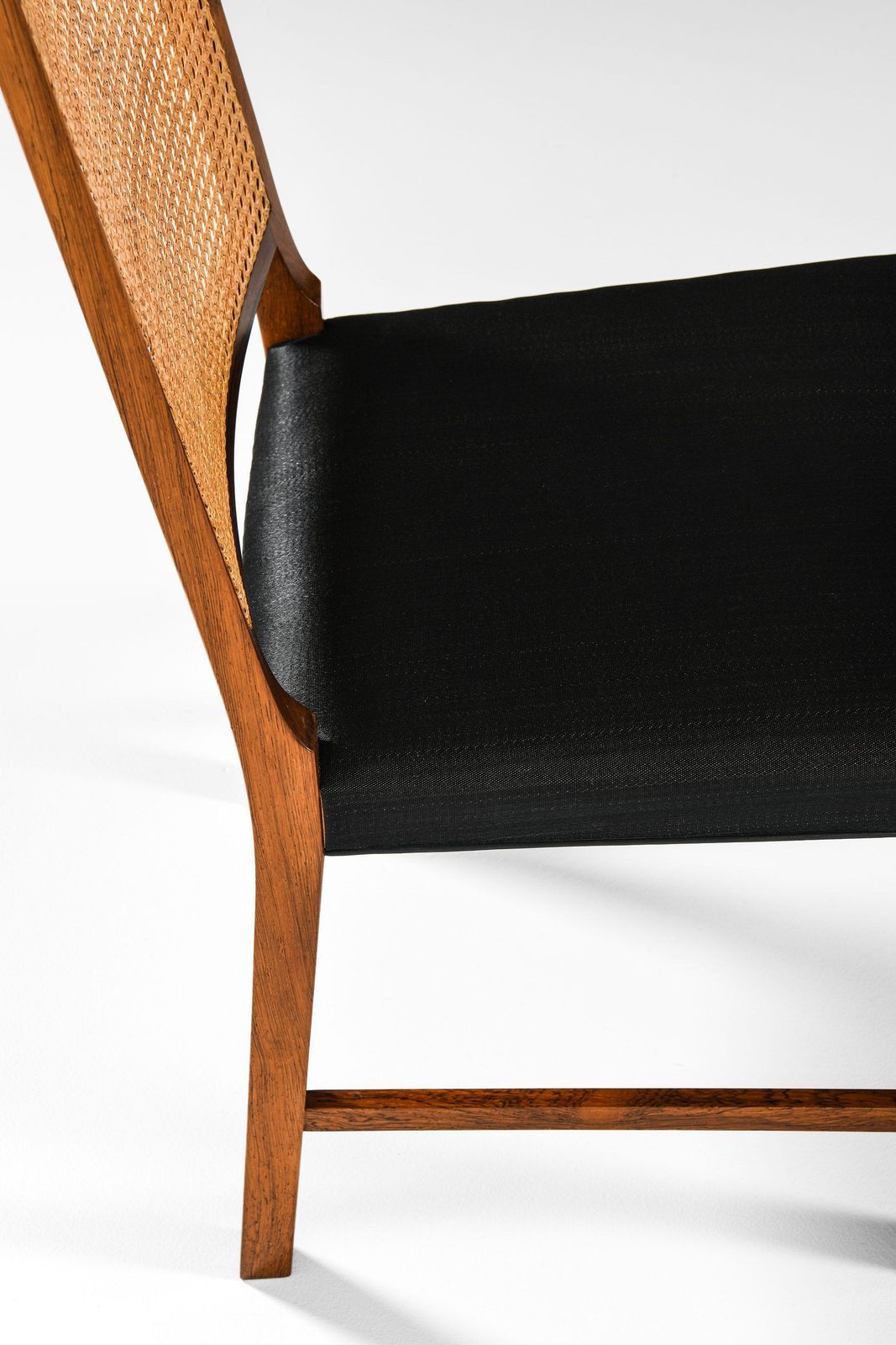 Set Of 14 Dining Chairs In Rosewood And Cane By Bernt Petersen, 1960's photo buy