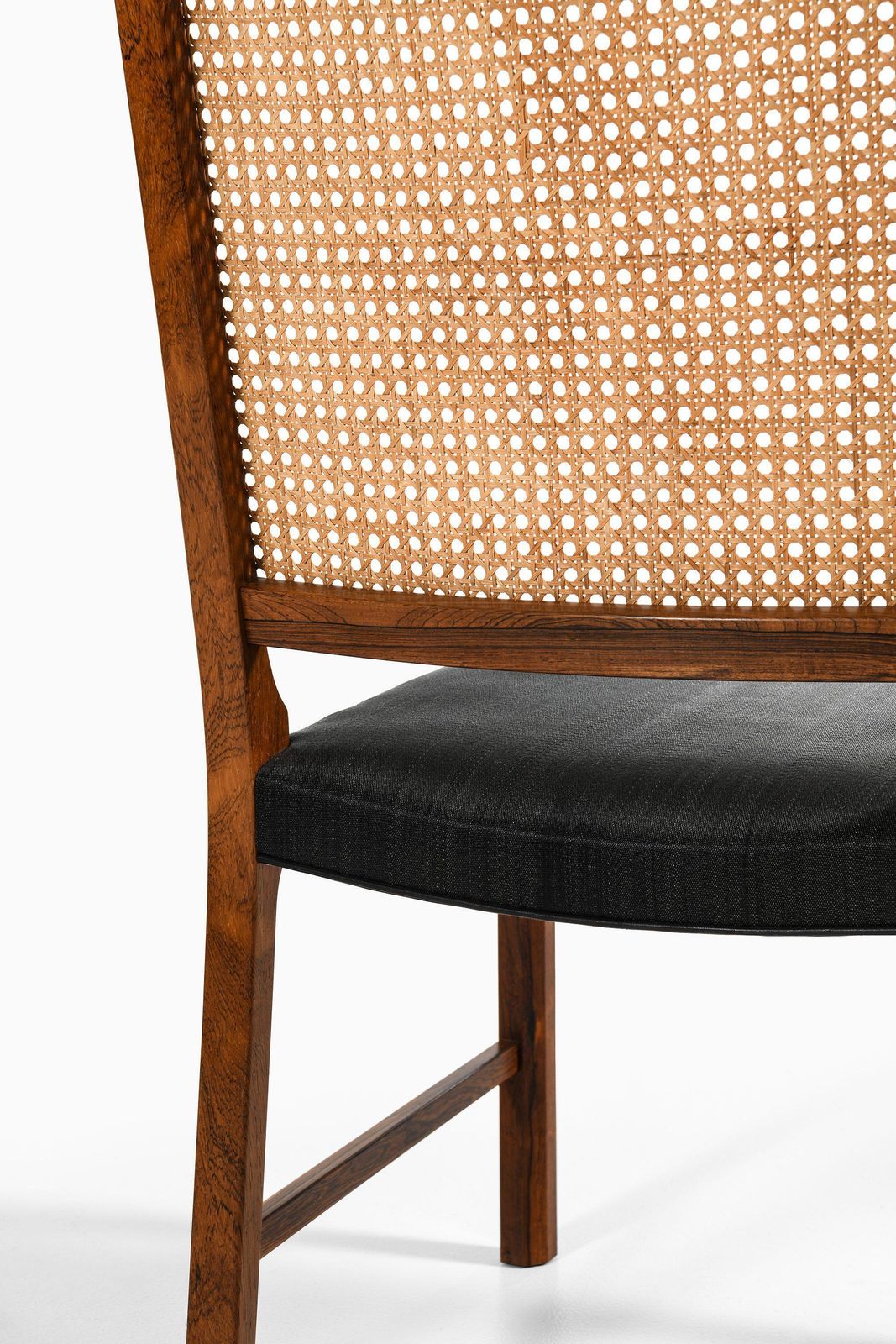 Furniture Set Of 14 Dining Chairs In Rosewood And Cane By Bernt Petersen, 1960's photo