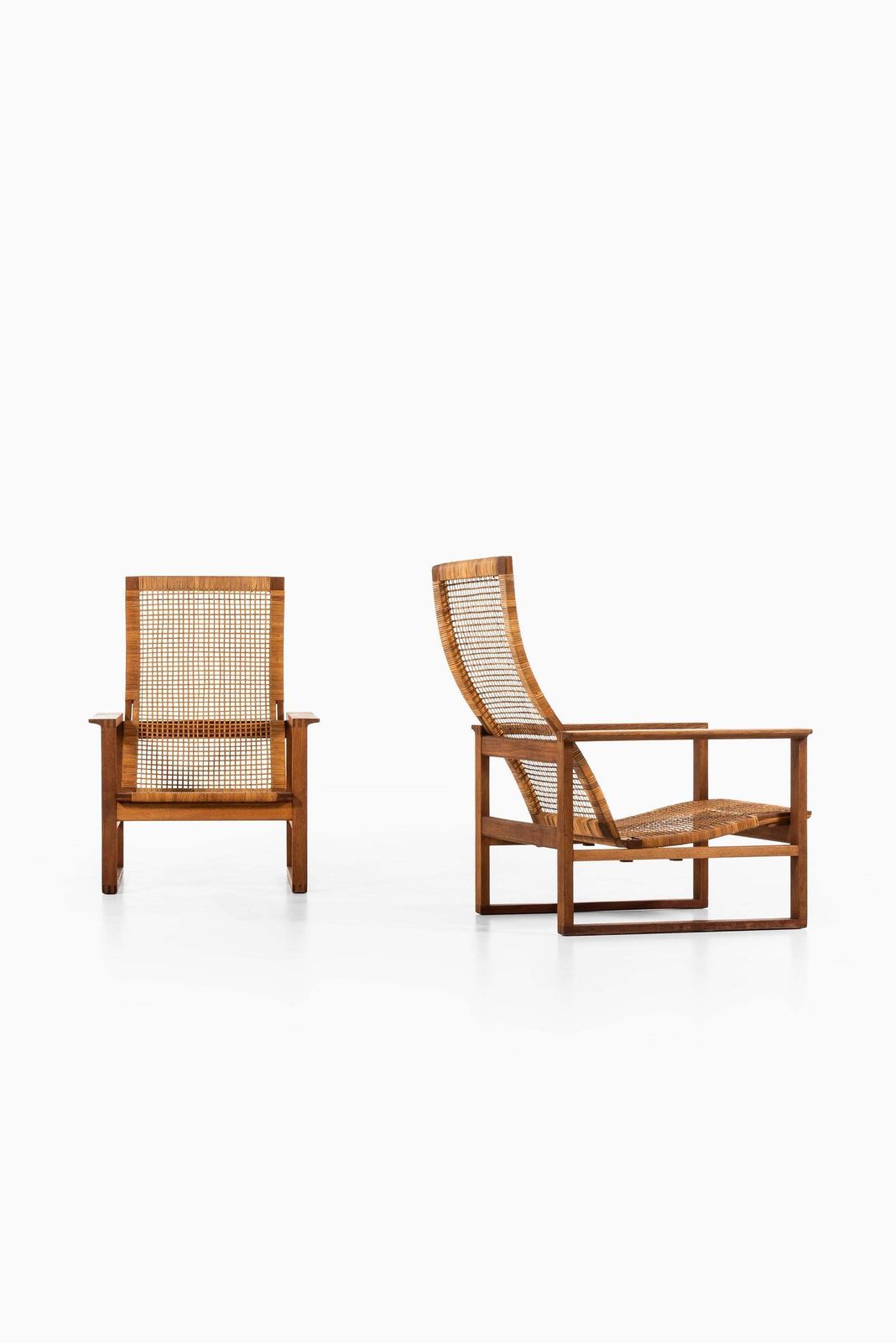 Børge Mogensen Easy Chairs Model Bm 2254 By Fredericia Stolefabrik In Denmark photo buy