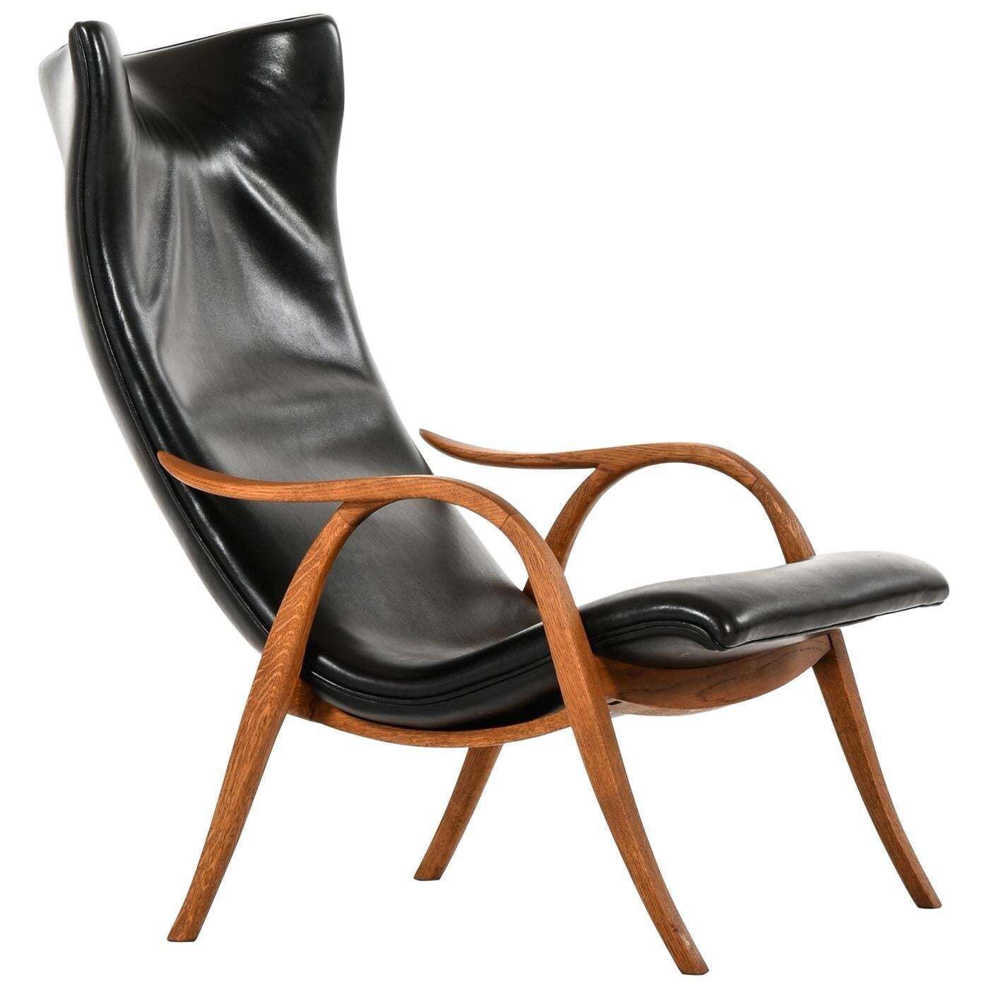 Frits Henningsen Easy Chair Produced By Cabinetmaker Frits Henningsen In Denmark