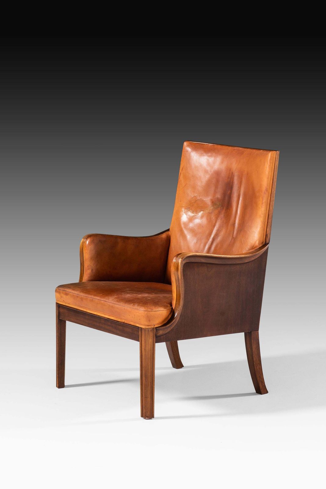Frits Henningsen Easy Chair Produced By Cabinetmaker Frits Henningsen In Denmark photo Furniture