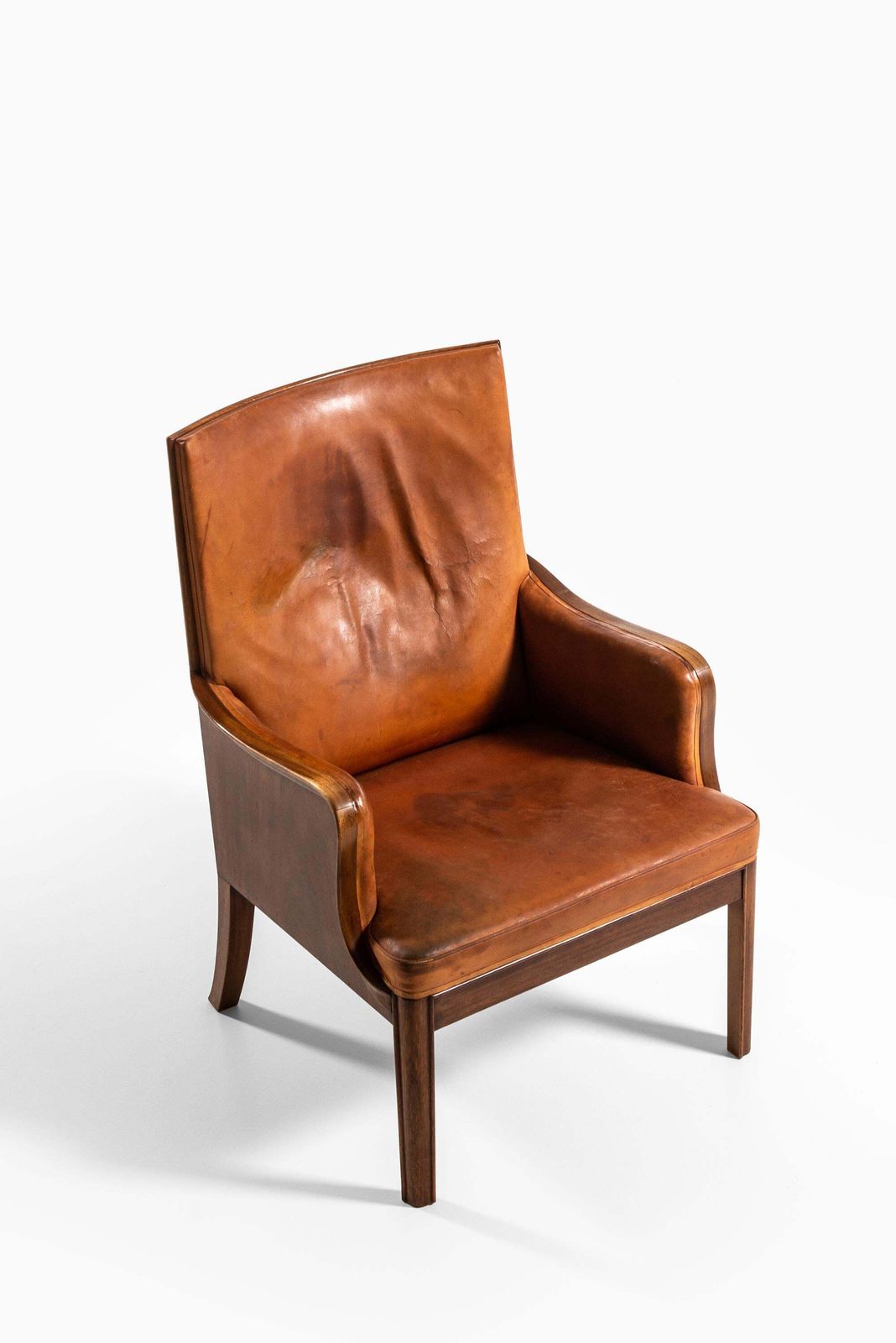 photo for sale Frits Henningsen Easy Chair Produced By Cabinetmaker Frits Henningsen In Denmark