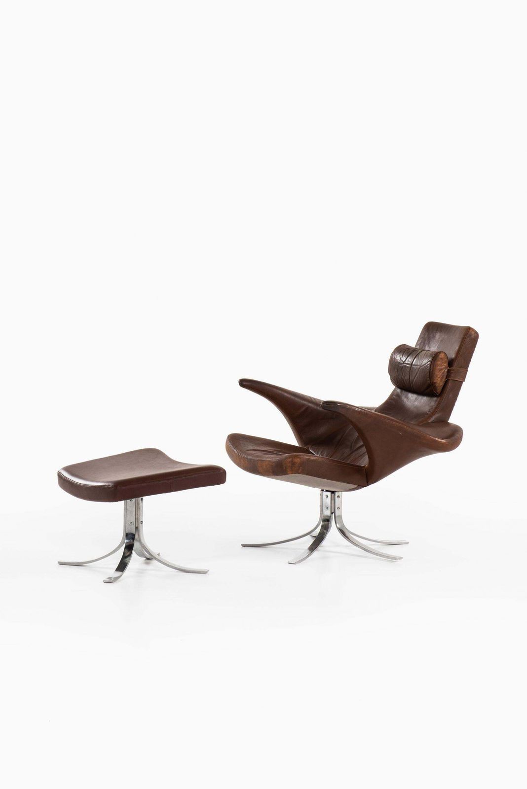 Gösta Berg Easy Chair With Stool Model Måsen / Seagull By Fritz Hansen photo furniture