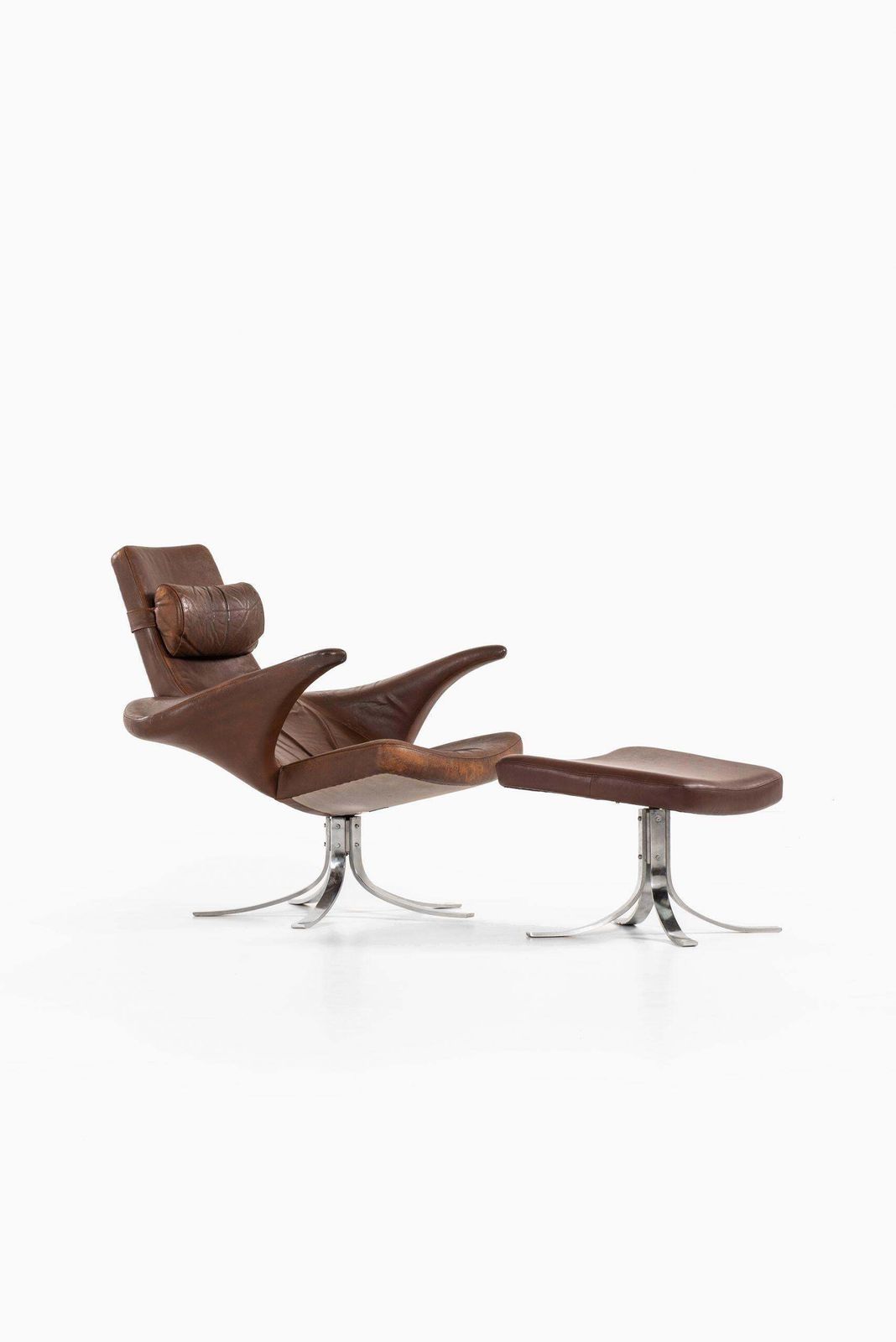 Gösta Berg Easy Chair With Stool Model Måsen / Seagull By Fritz Hansen photo vinterior
